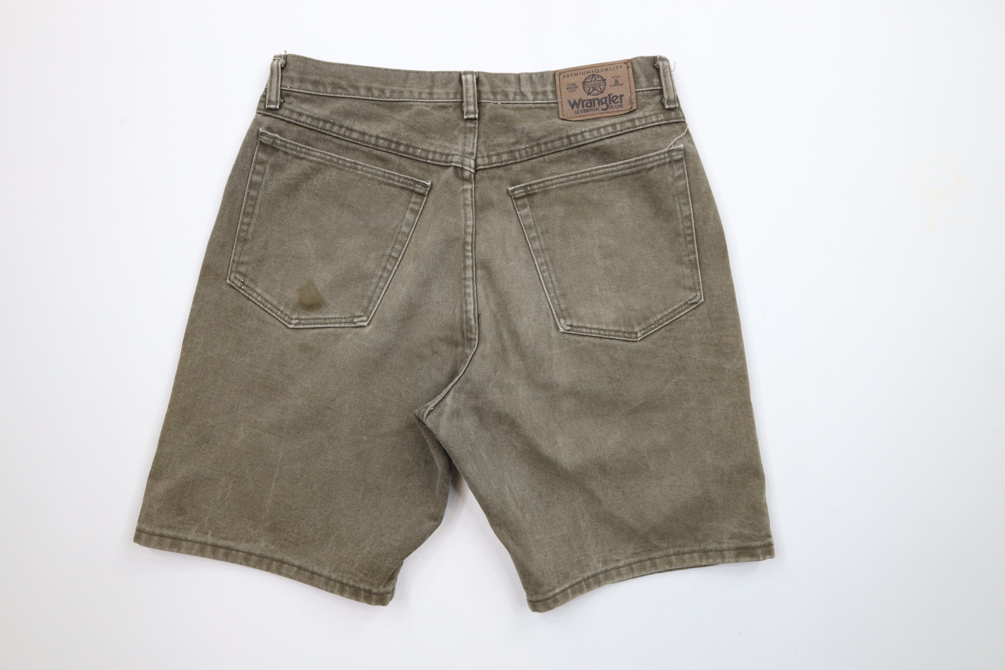 Vintage × Wrangler Vintage 90s Wrangler Jean Shorts Jorts Green Cotton USA Size US 32 / EU 48 - 9 Thumbnail