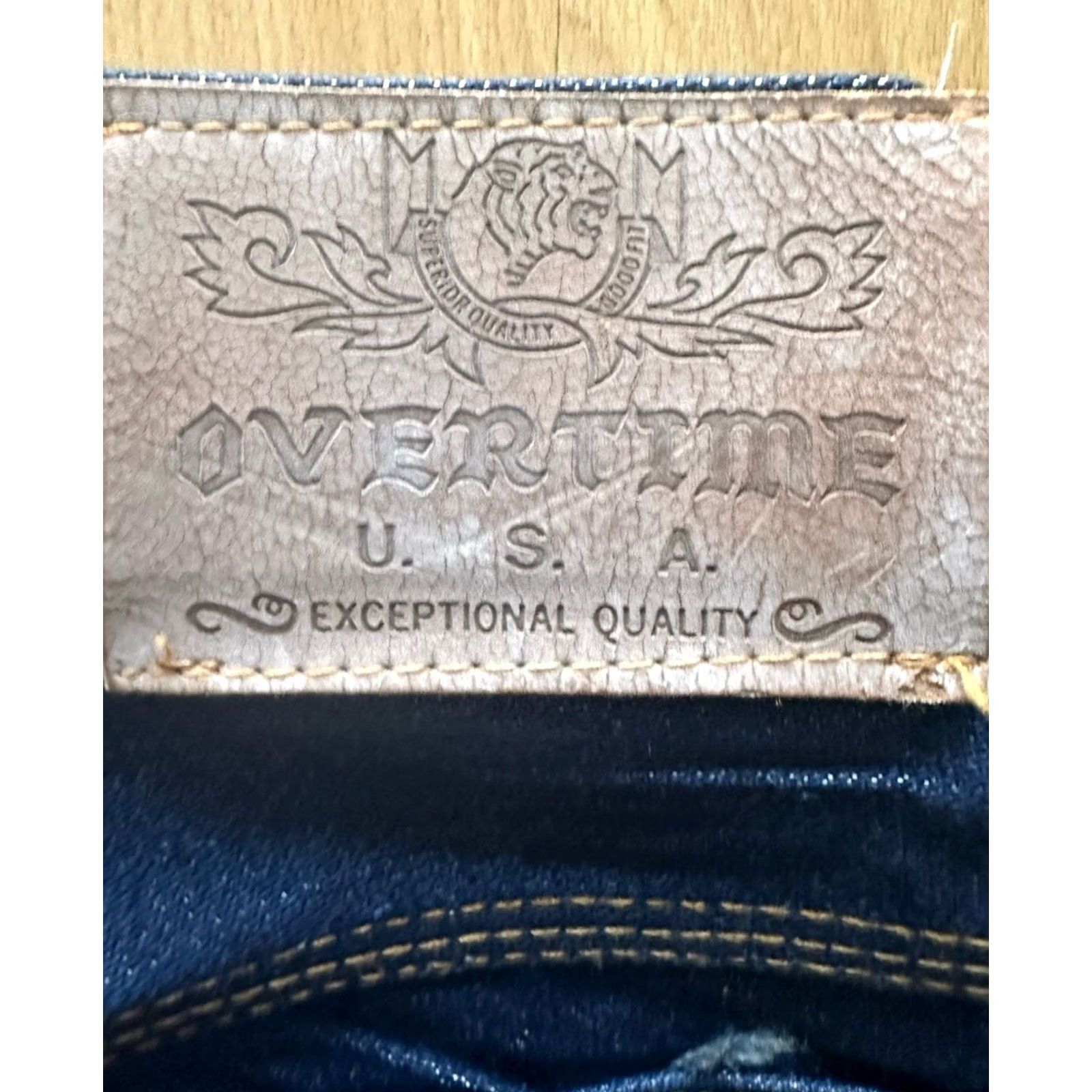 Denime VINTAGE Overtime USA Jeans Size 28 Blue Denim 80s Taiwan Men's NWOT Size US 28 / EU 44 - 7 Thumbnail