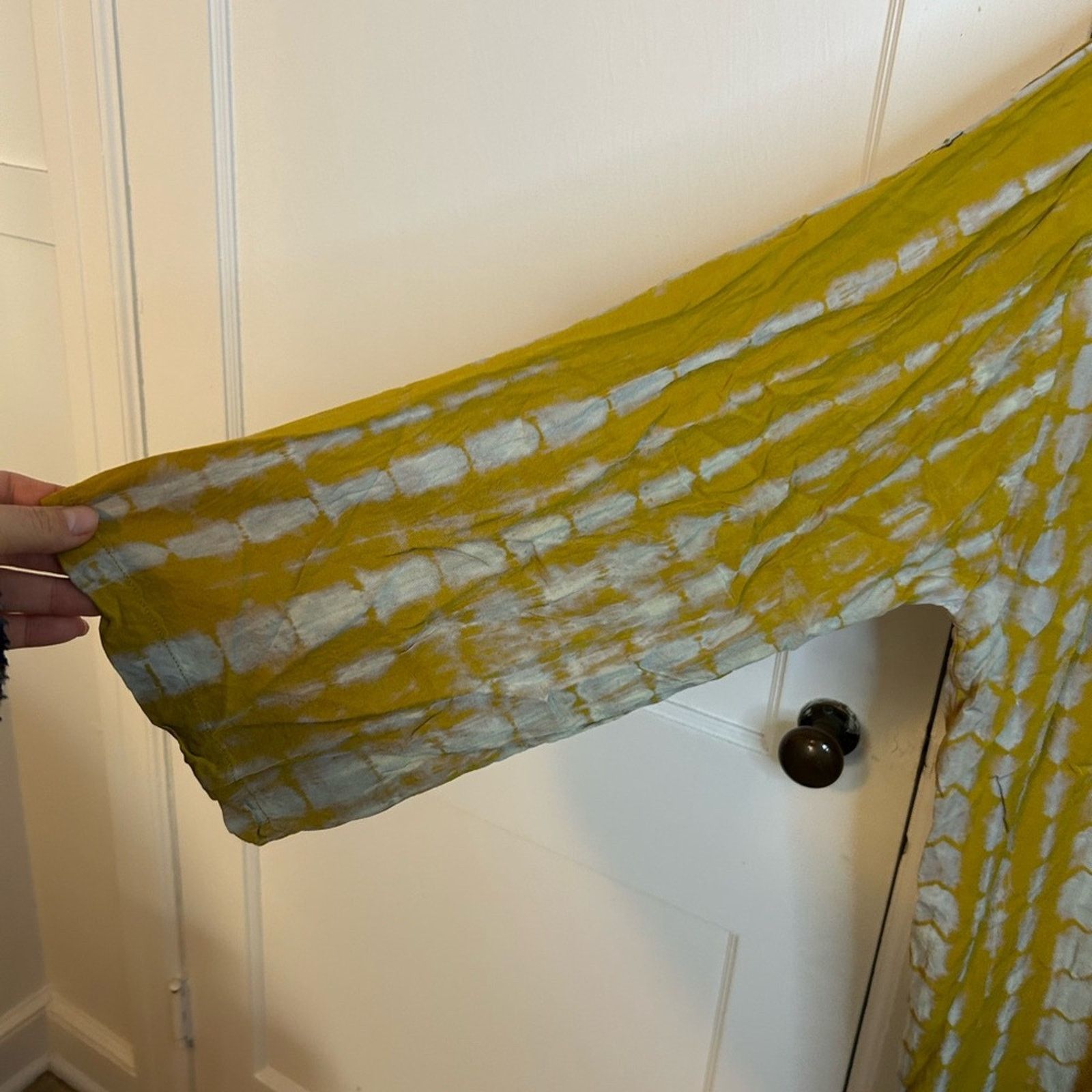 Other Stylepark1 Yellow Tie Dye Long Sleeve Swim Cover Shirt Dress Size ONE SIZE - 5 Thumbnail
