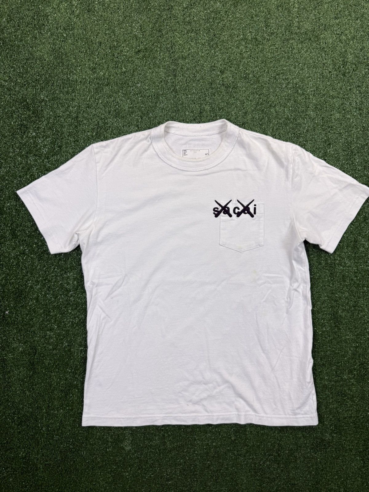 Sacai KAWS x Sacai Embroidery T-shirt Black | Grailed