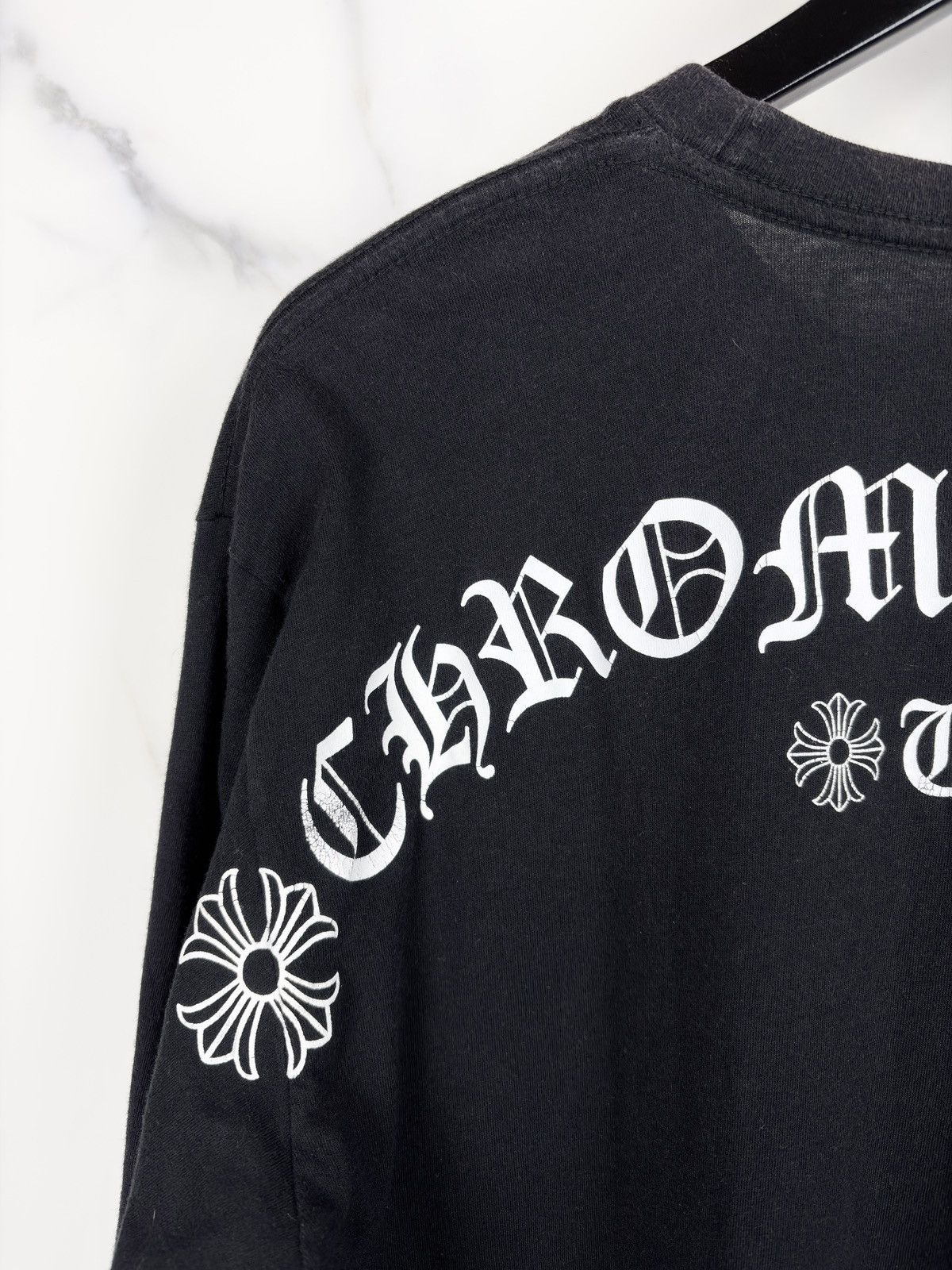 Chrome Hearts Chrome Hearts Back Logo Scroll Plus Longsleeve Tshirt Black Size US L / EU 52-54 / 3 - 4 Thumbnail