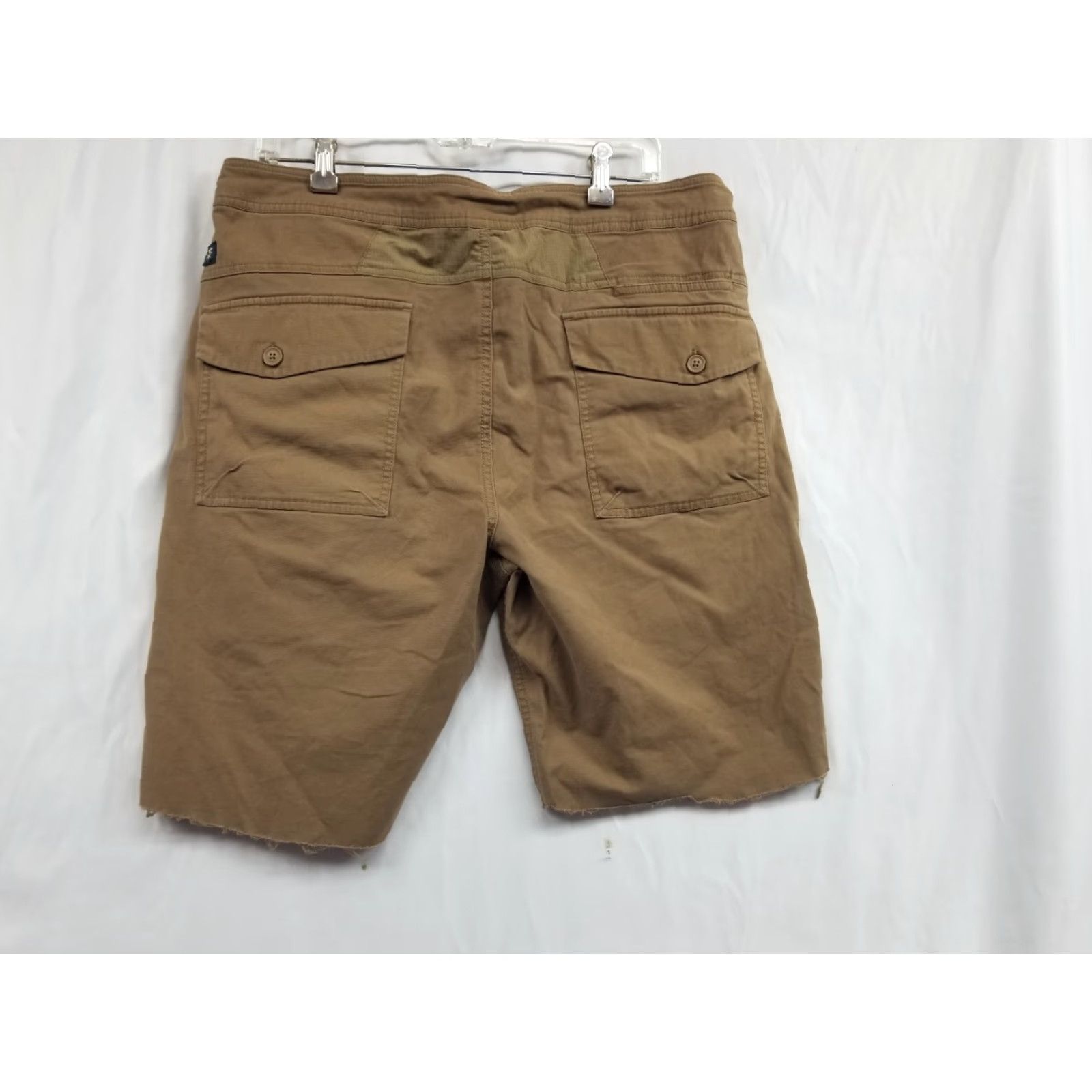 Vintage Roark Shorts Mens 36 Brown Cutoff Chino Style Drawstring Adjustable Waist Breathable Regular Fit Utility Size US 36 / EU 52 - 2 Thumbnail