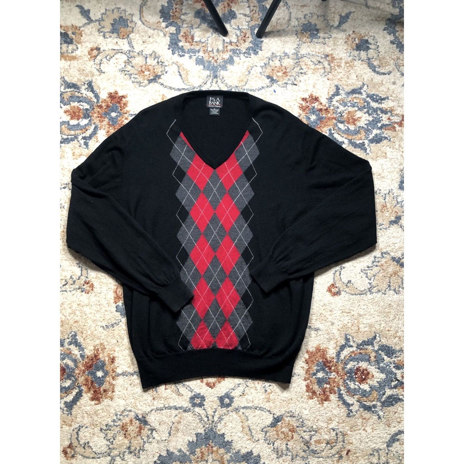 Jos. A. Bank VINTAGE Jos. A. Bank Sweater Vest Shirt Black L 100% Merino Wool Pullover Unisex Adults Mens Womens Size US L / EU 52-54 / 3 - 2 Thumbnail