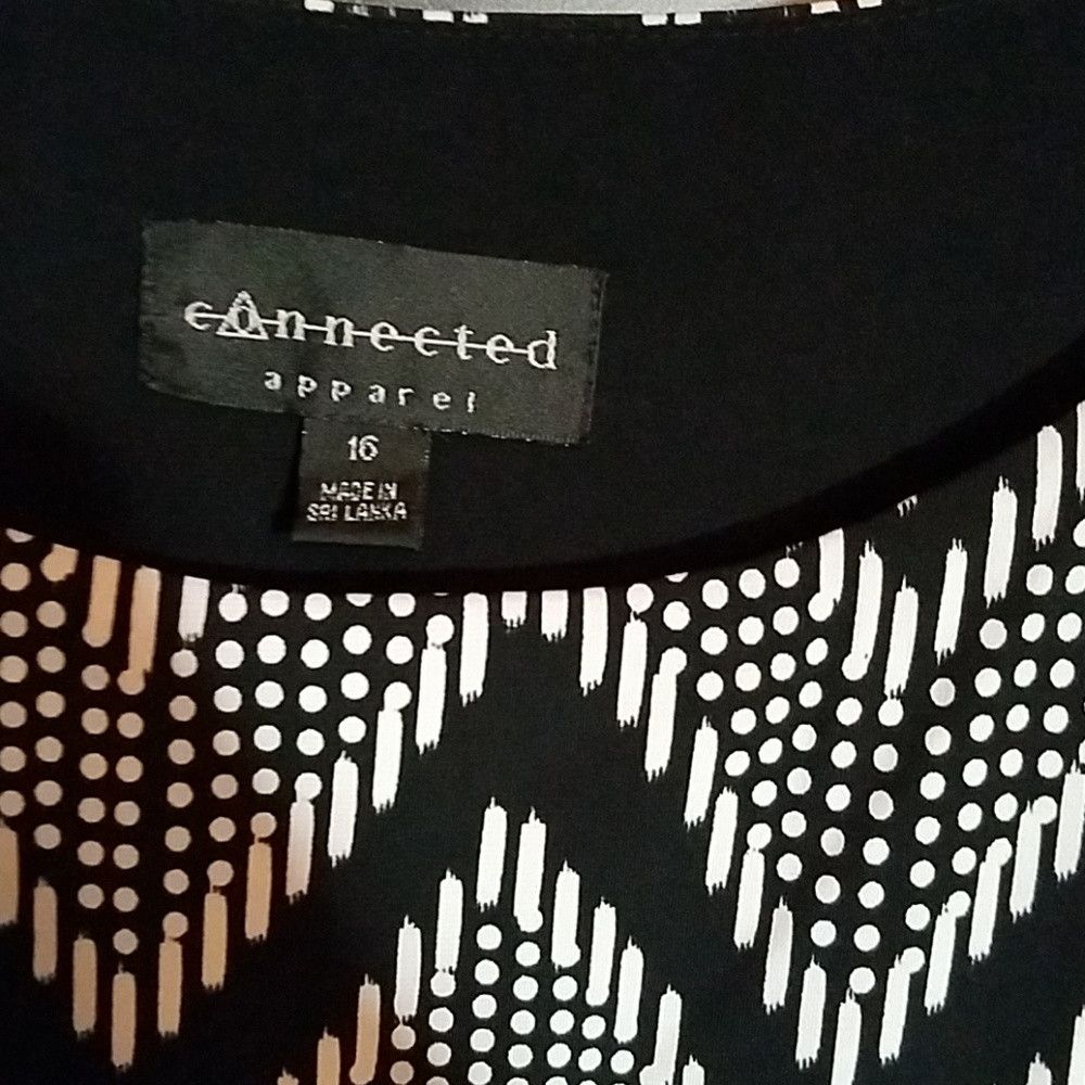 Other Connected Apparel 16 Black & White Dress Size XXL / US 16-18 / IT 52-54 - 4 Thumbnail
