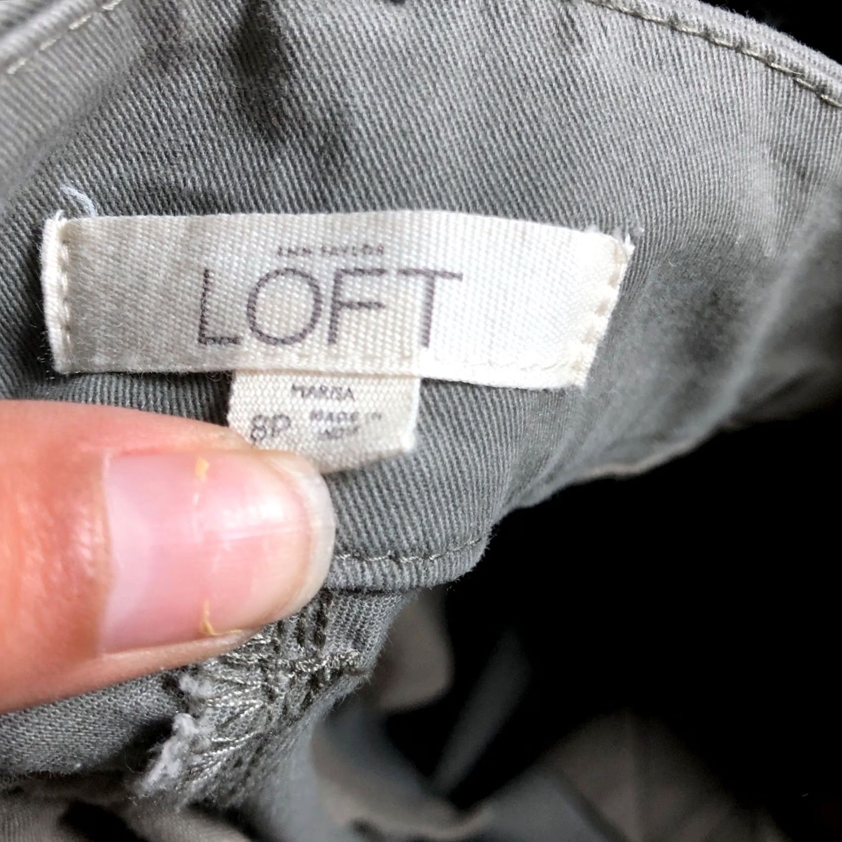 Ann Taylor VINTAGE Ann Taylor LOFT Womens Pants Gray Marisa Straight Leg Cropped Career 8P Size 24" / US 00 / IT 34 - 5 Thumbnail