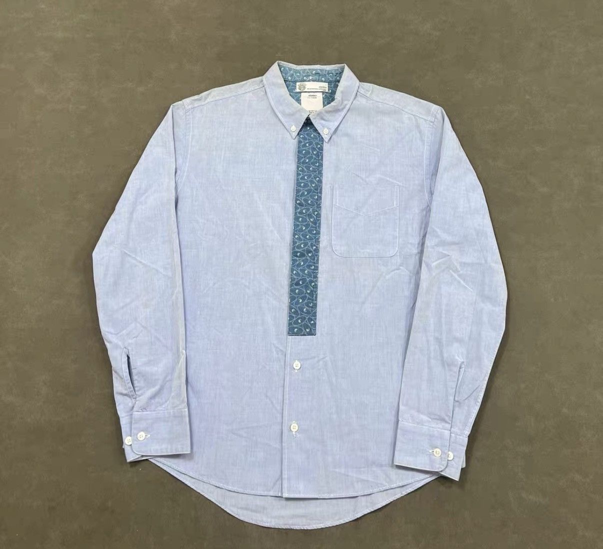 Visvim Visvim 13AW Cravat Shirt Indigo Pizi (Giza) J16 Size US XS / EU 42 / 0 - 1 Thumbnail