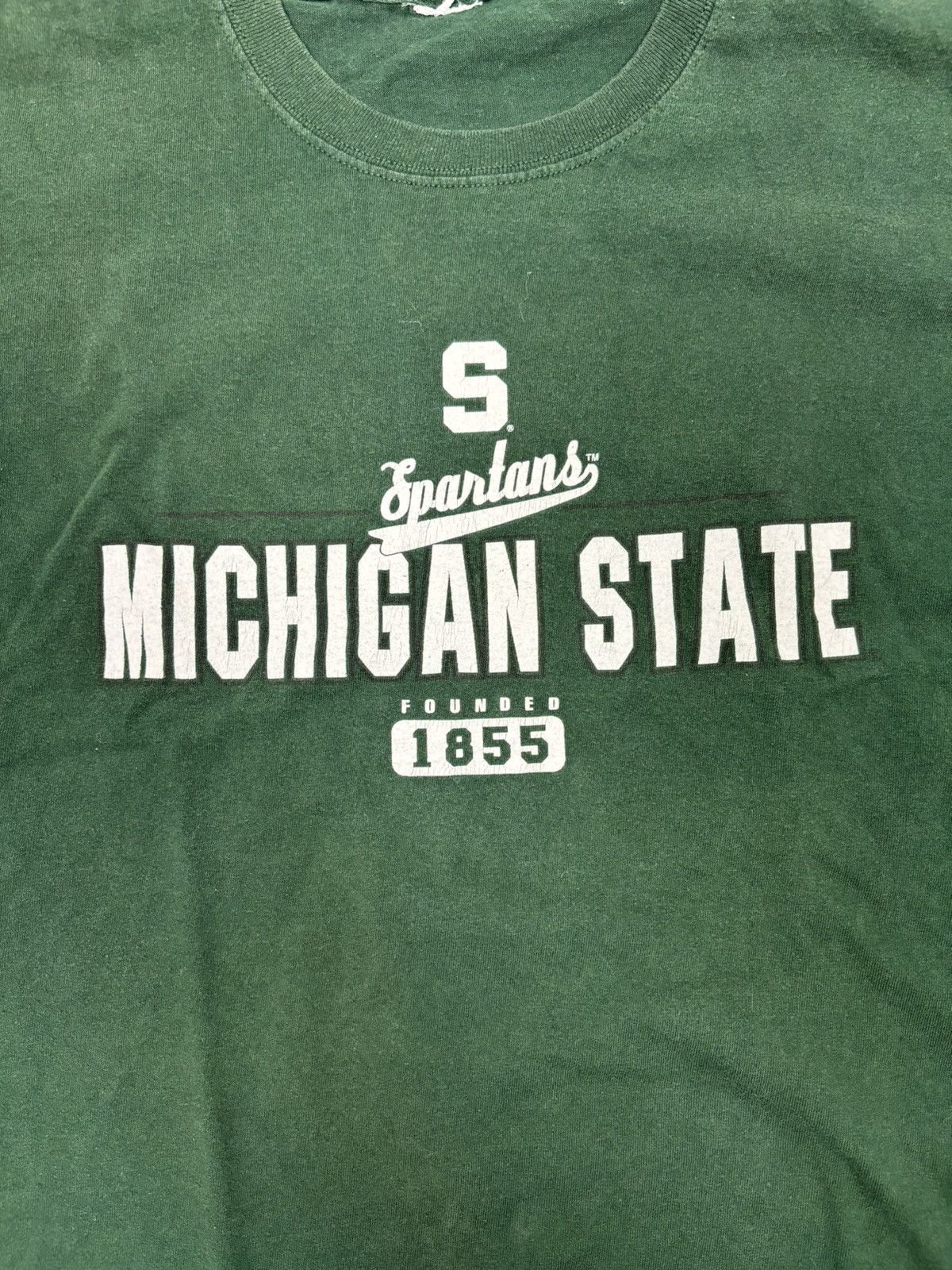 Vintage Y2k green msu michigan state spartans tshirt Size US L / EU 52-54 / 3 - 2 Thumbnail
