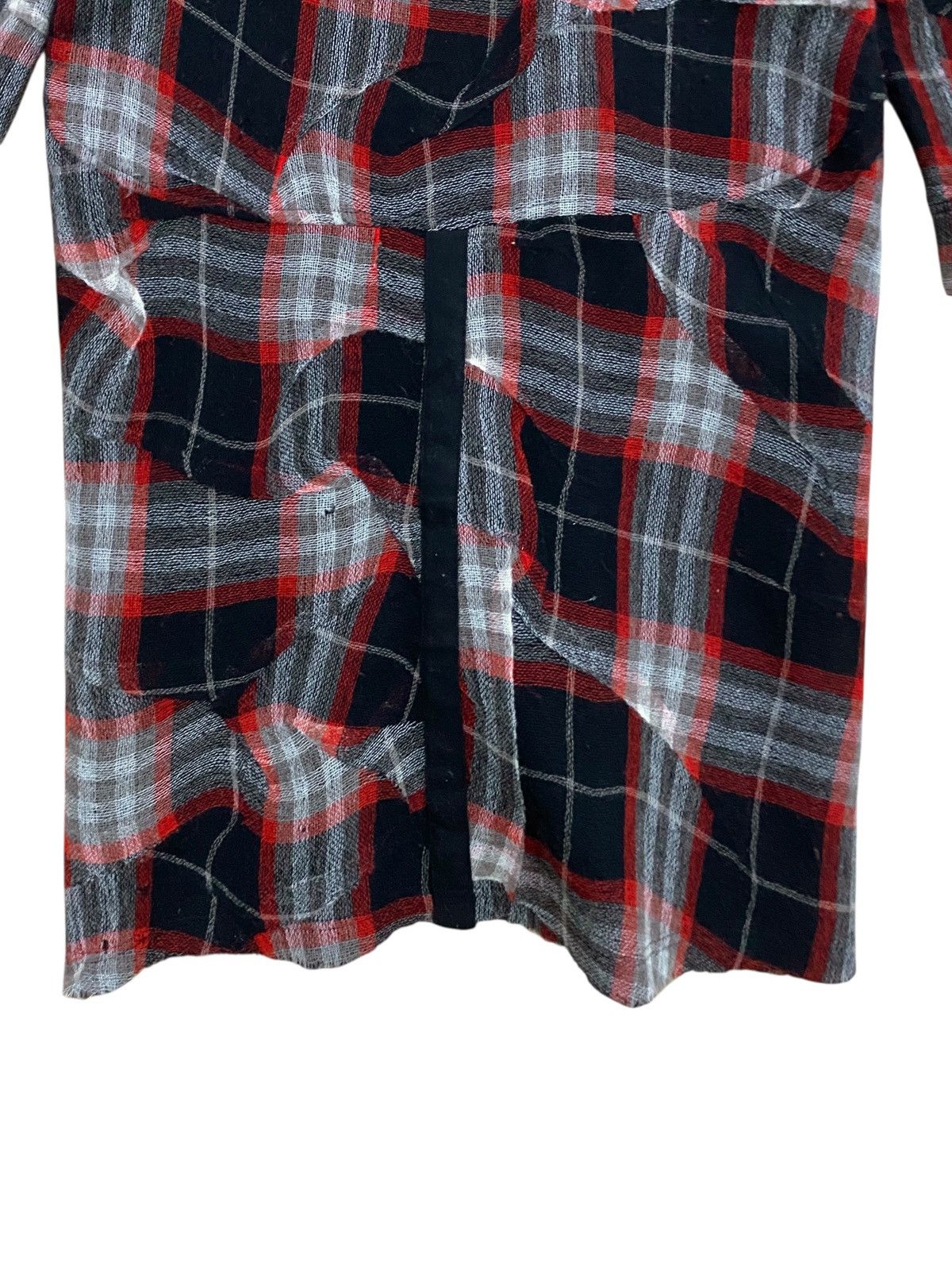 Yohji Yamamoto Rare Vintage Yohji Yamamoto Tartan Wool Parkas Hoodie 2000s Size US M / EU 48-50 / 2 - 10 Thumbnail