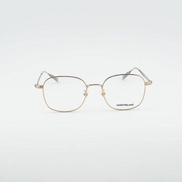 Montblanc Montblanc MB0238OK 001 Eyeglasses Gold 52mm Square Frame Size ONE SIZE - 2 Thumbnail