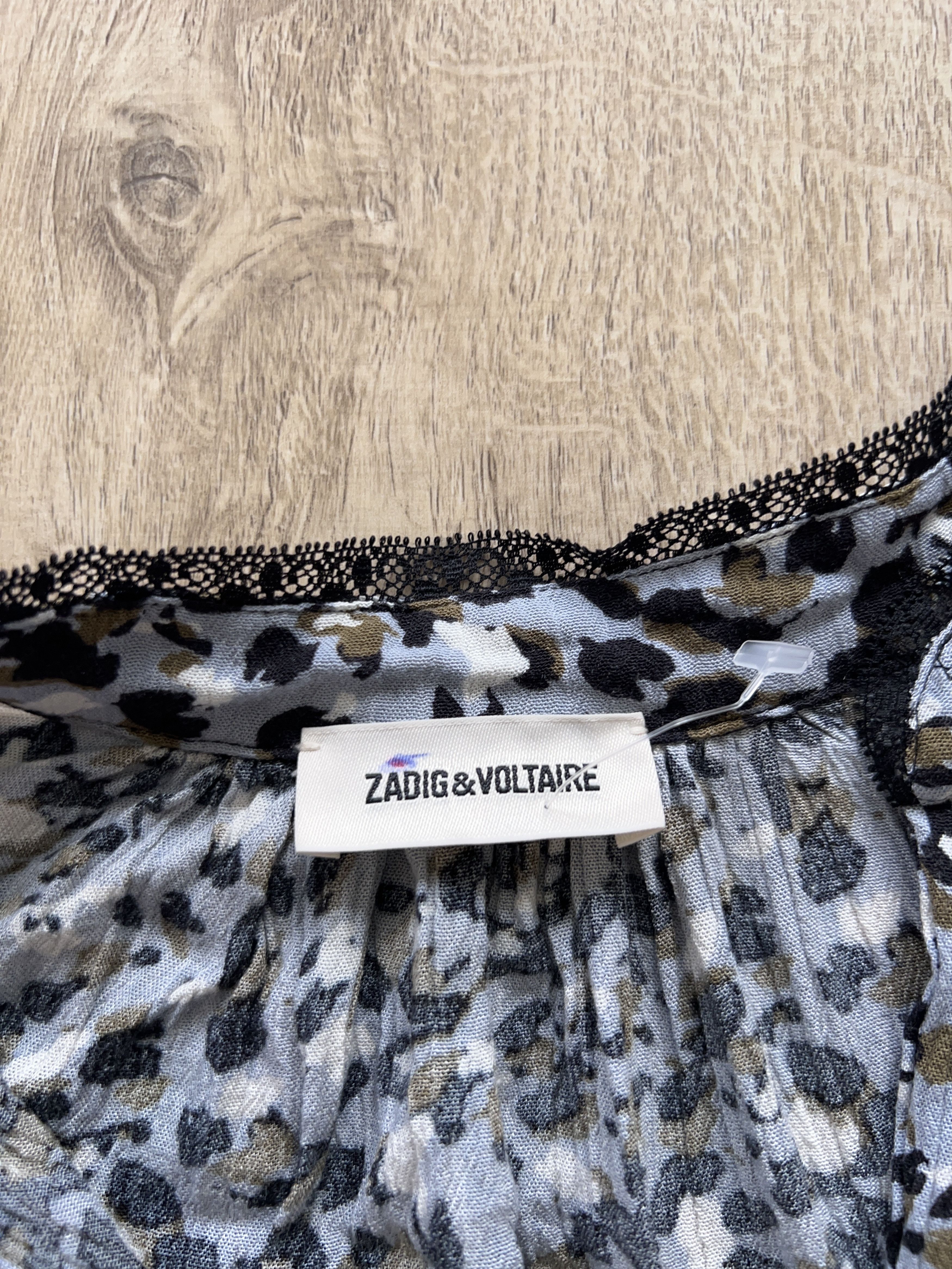 Designer × Zadig & Voltaire Zadig & Voltaire Tink Leo Crinkle Shirt Long Sleeve Top Size S / US 4 / IT 40 - 3 Thumbnail
