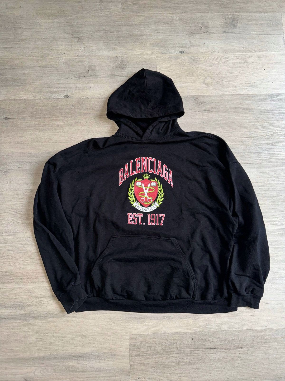 Balenciaga Wide-Fit College Fit Hoodie