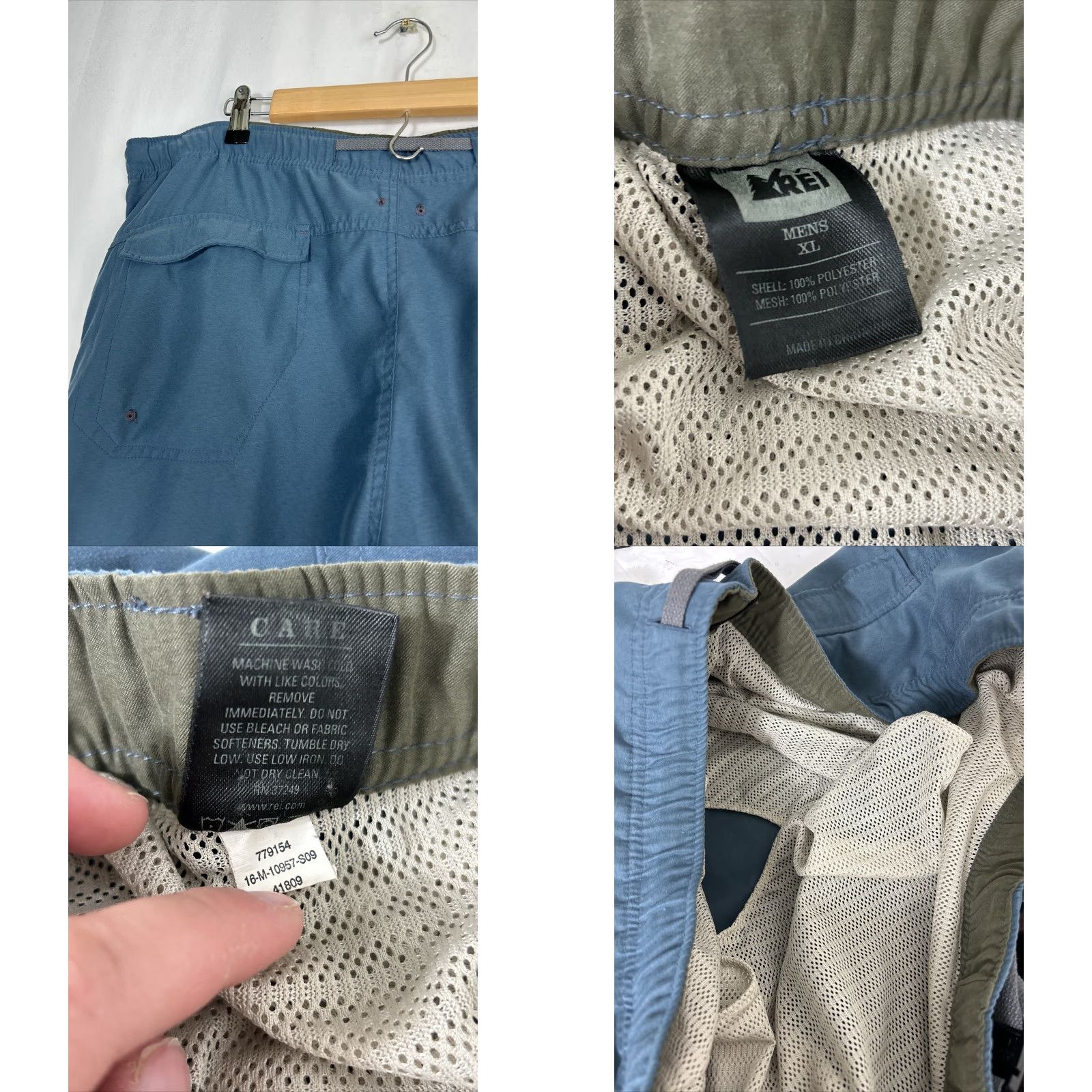 Vintage **Outdoor REI Men’s XL Blue Cargo Belted Shorts** User: Outdoor REI Men’s XL Blue Cargo Belted Shorts Size US 36 / EU 52 - 9 Thumbnail