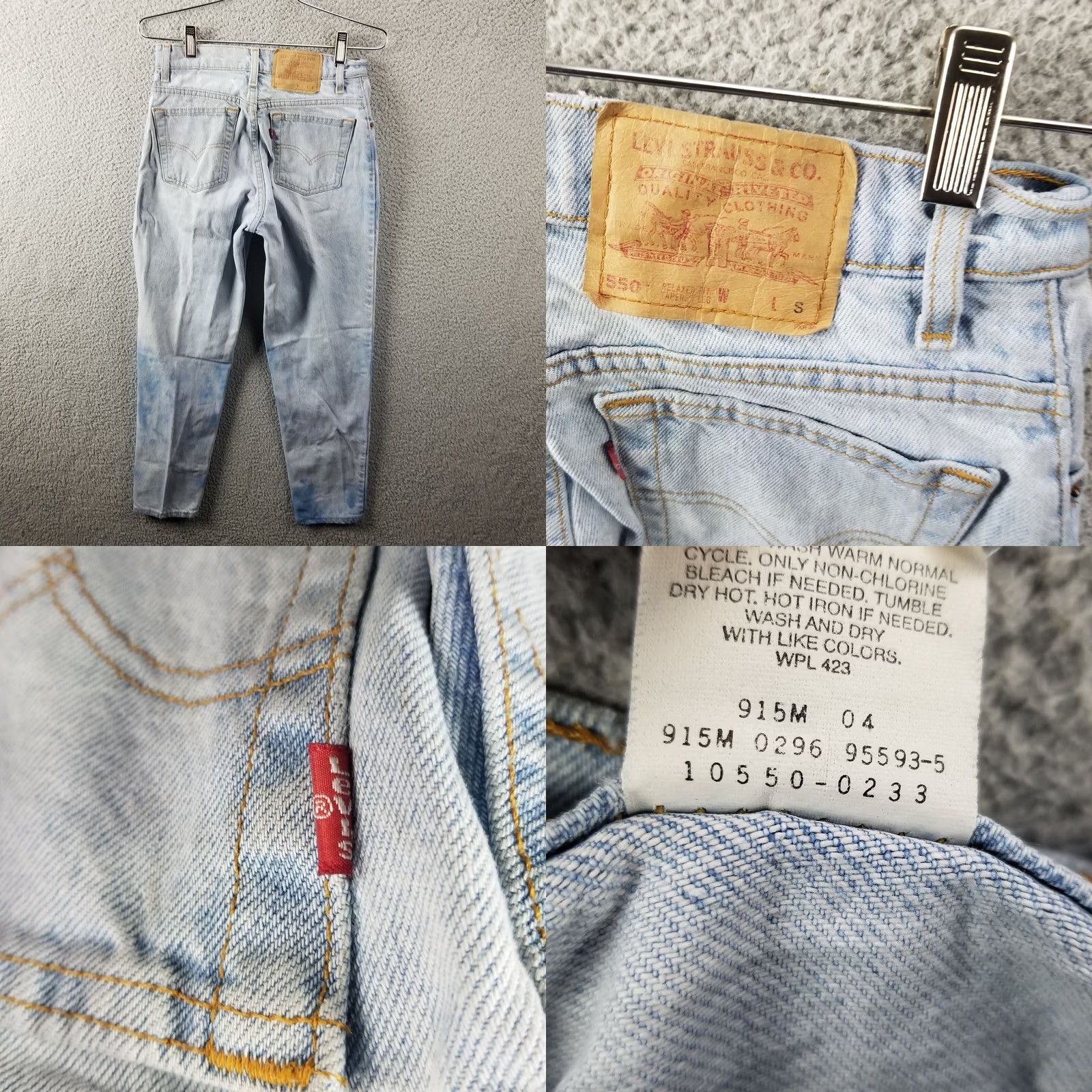 Levi's Vintage Levi’s 550 Relaxed Fit Tapered Leg Mom Jeans 26X26 Blue Denim Womens 1990s Grunge USA Short Size 26" / US 2 / IT 38 - 8 Thumbnail