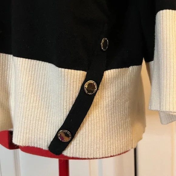 Andrew Marc Black and White Sweater by Marc New York Andrew Marc L Size L / US 10 / IT 46 - 4 Thumbnail