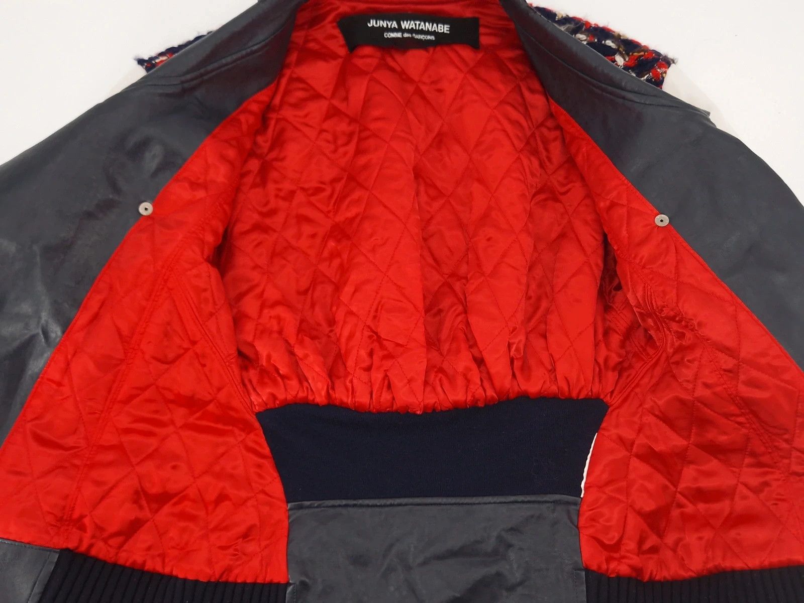 Junya Watanabe Junya Watanabe Tweed & Faux Leather Hybrid Biker Jacket Size M / US 6-8 / IT 42-44 - 7 Thumbnail