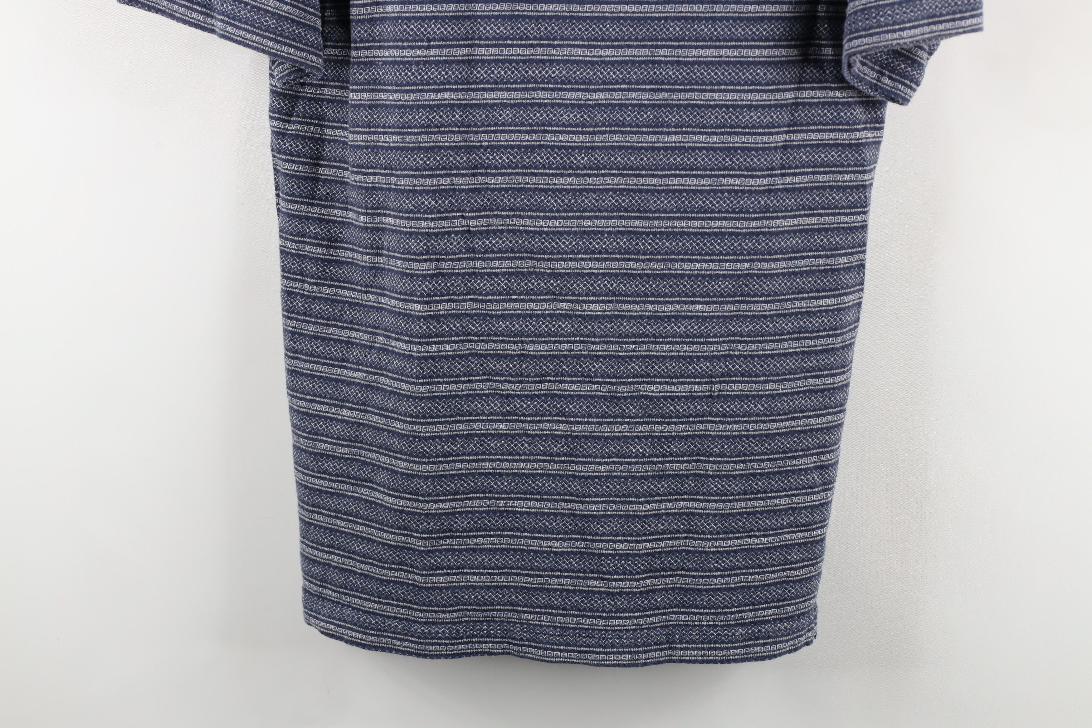Vintage Vintage 90s Streetwear Striped Geometric Henley T-Shirt Blue Size US M / EU 48-50 / 2 - 3 Thumbnail