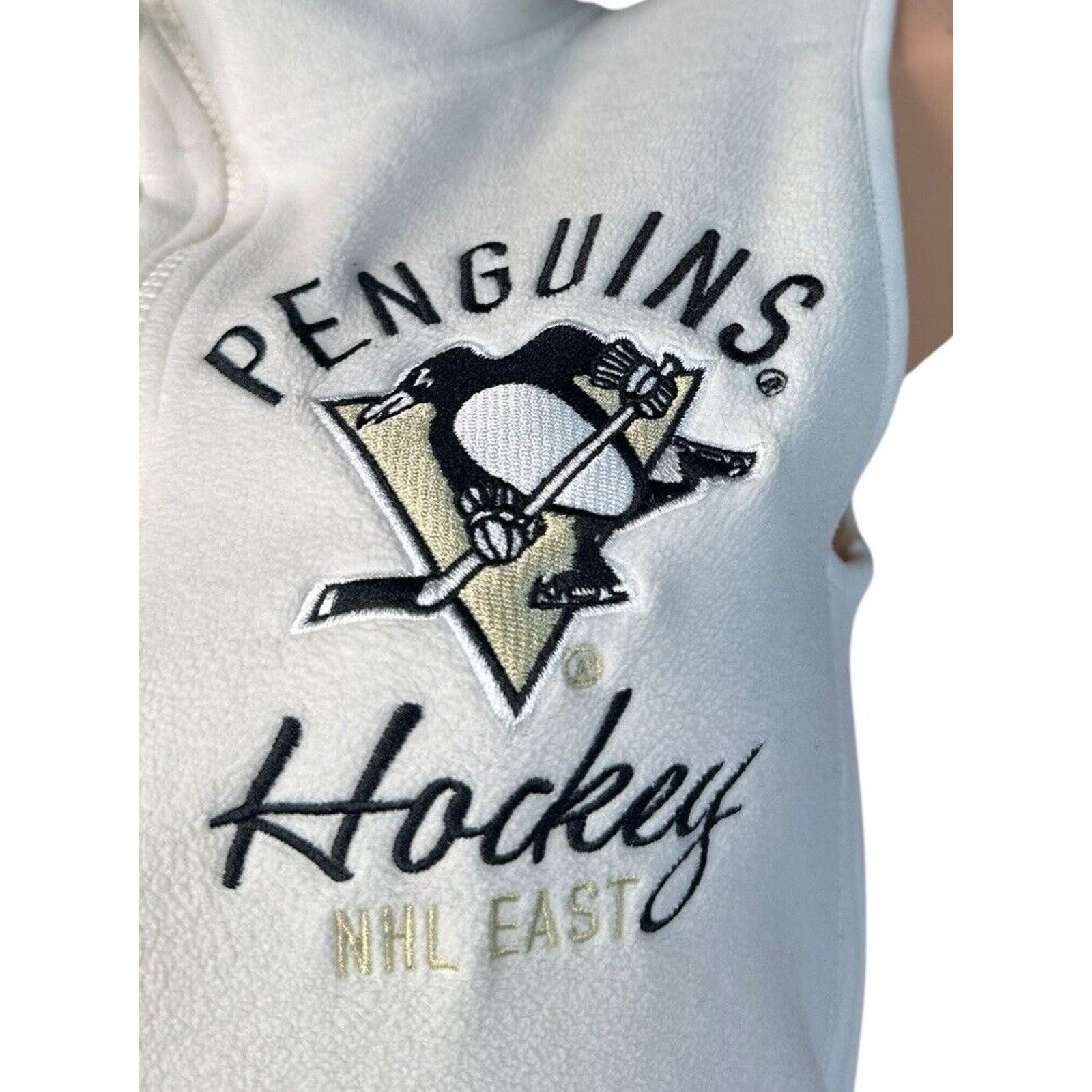 New Era Pittsburgh Penguins Womens White Zip Warm Fleece Vest Size M Size M / US 6-8 / IT 42-44 - 2 Thumbnail