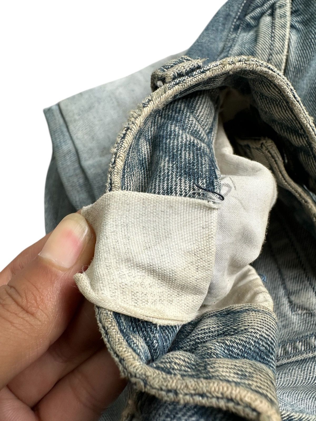 Drain Gang SICK DISTRESSED JEANS CRAZY WASHED HOMELESS PUNK STYLE Size US 30 / EU 46 - 11 Thumbnail