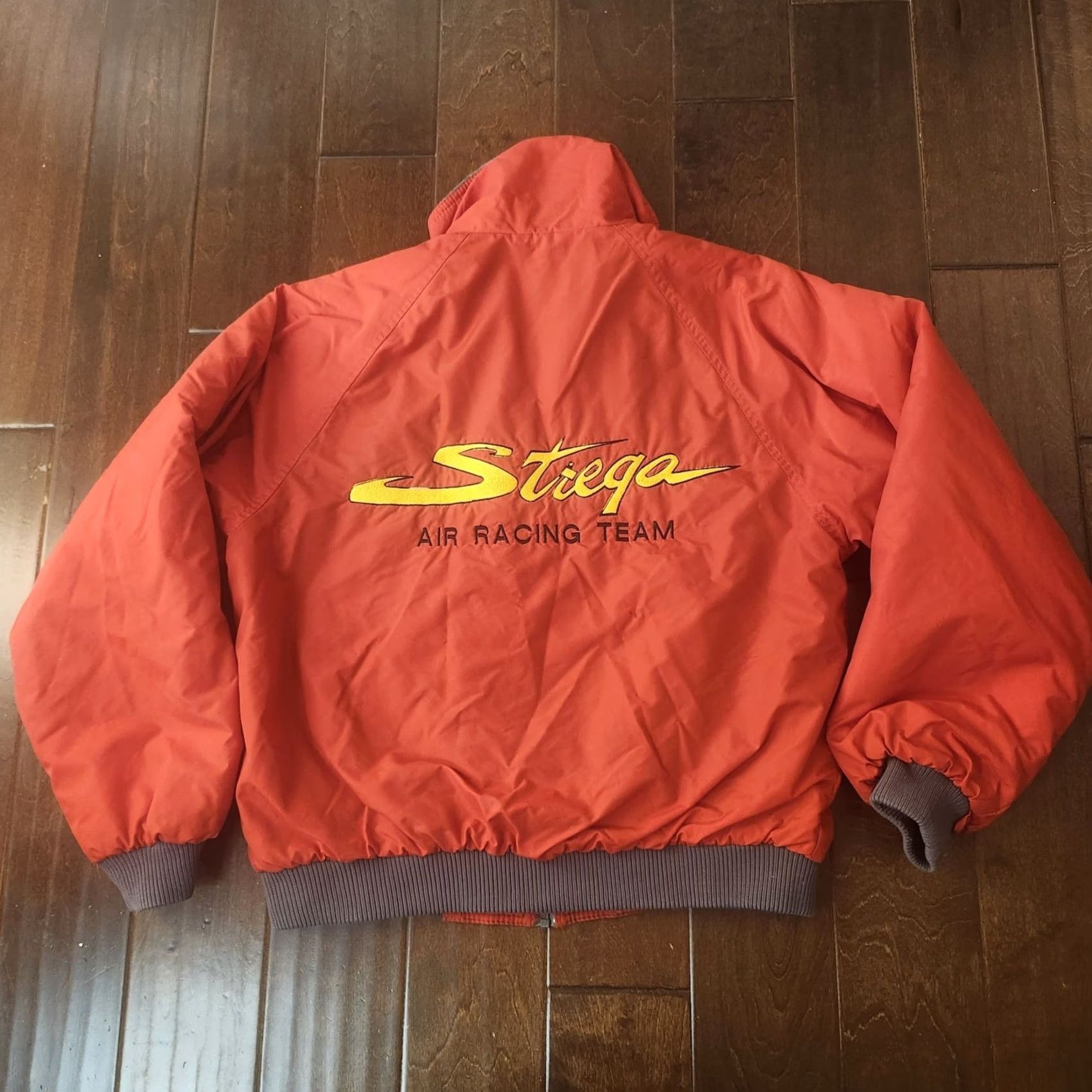 Vintage VINTAGE WearGuard Jacket Mens M Red Insulated Bomber Racing Coat Size US M / EU 48-50 / 2 - 2 Thumbnail