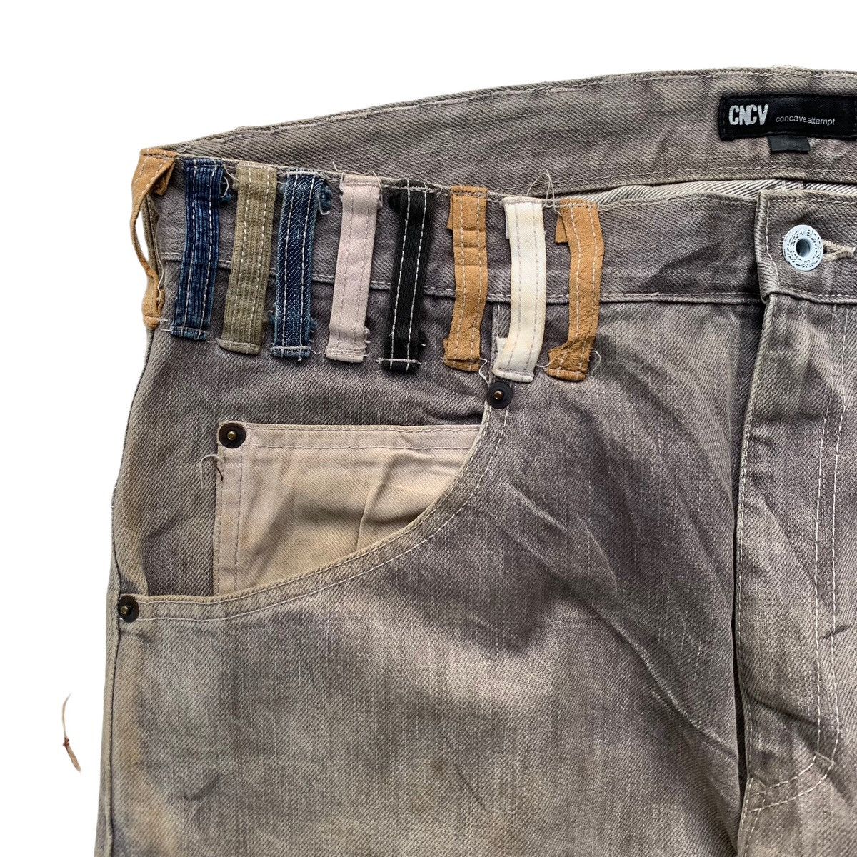 Japanese Brand × Vintage Vintage Concave Attempt Japanese Brand Mud Wash Punk Jeans Size US 34 / EU 50 - 9 Thumbnail