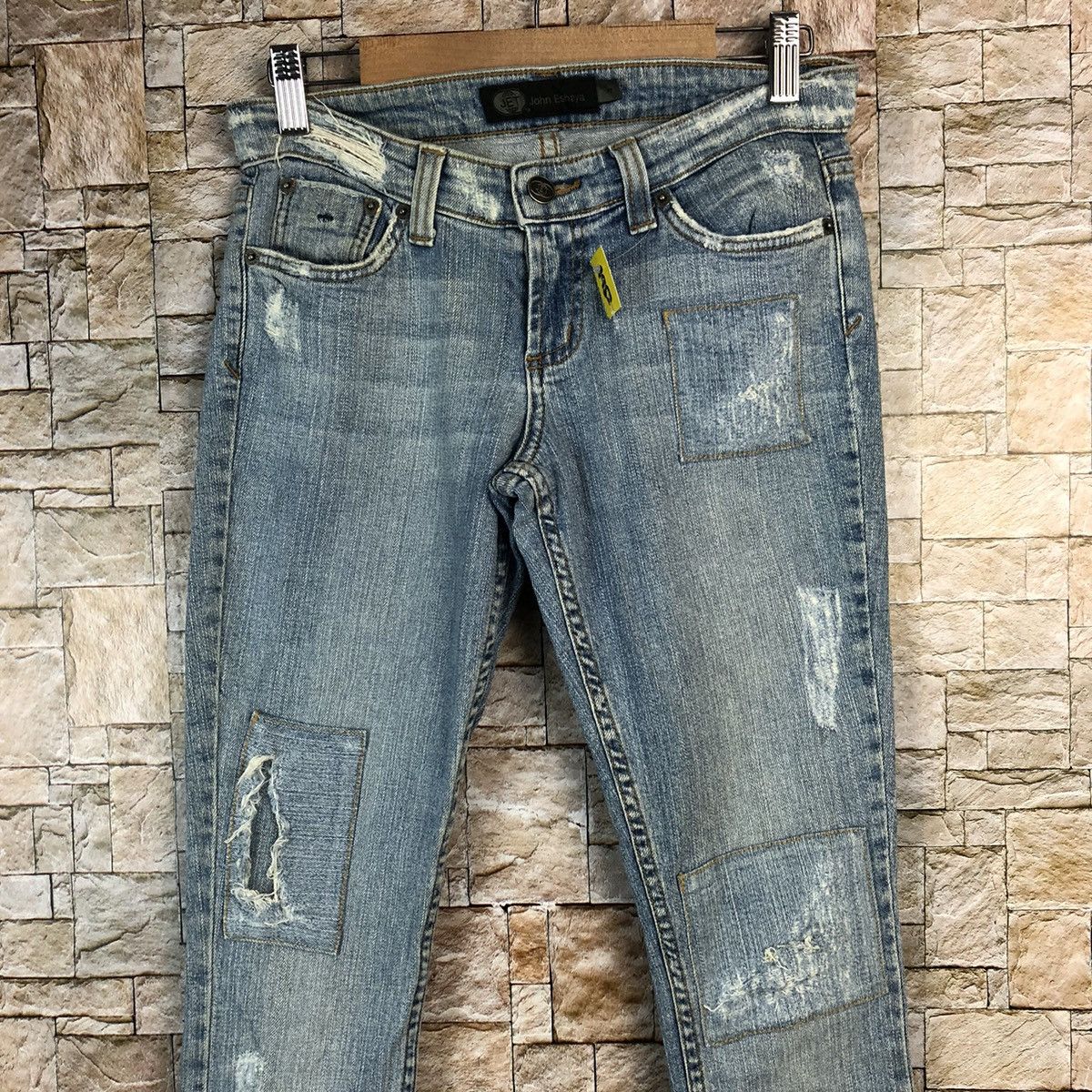 Japanese Brand John Esraya Blue Distressed Denim Pants #A952 Size 27" / US 4 / IT 40 - 5 Thumbnail