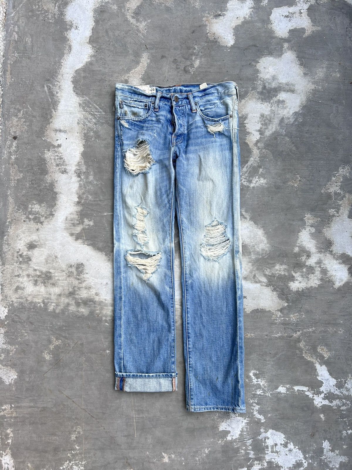 Abercrombie & Fitch × Vintage Abercrombie & Fitch Distressed Denim Size US 33 - 3 Thumbnail