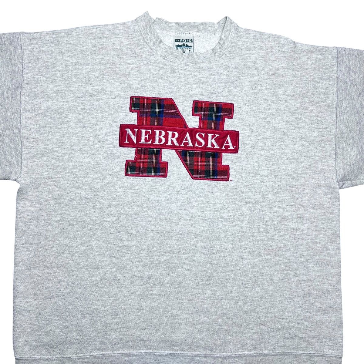 NCAA Vintage 90s NCAA Nebraska Cornhuskers Embroidered Sweatshirt Size US L / EU 52-54 / 3 - 4 Thumbnail