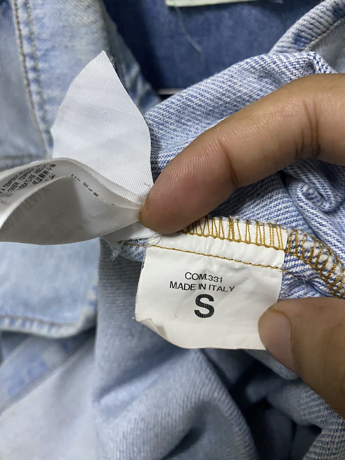 Off-White Off-White Diagonal Spray Denim trompe l'oeil Button up Size US S / EU 44-46 / 1 - 12 Thumbnail