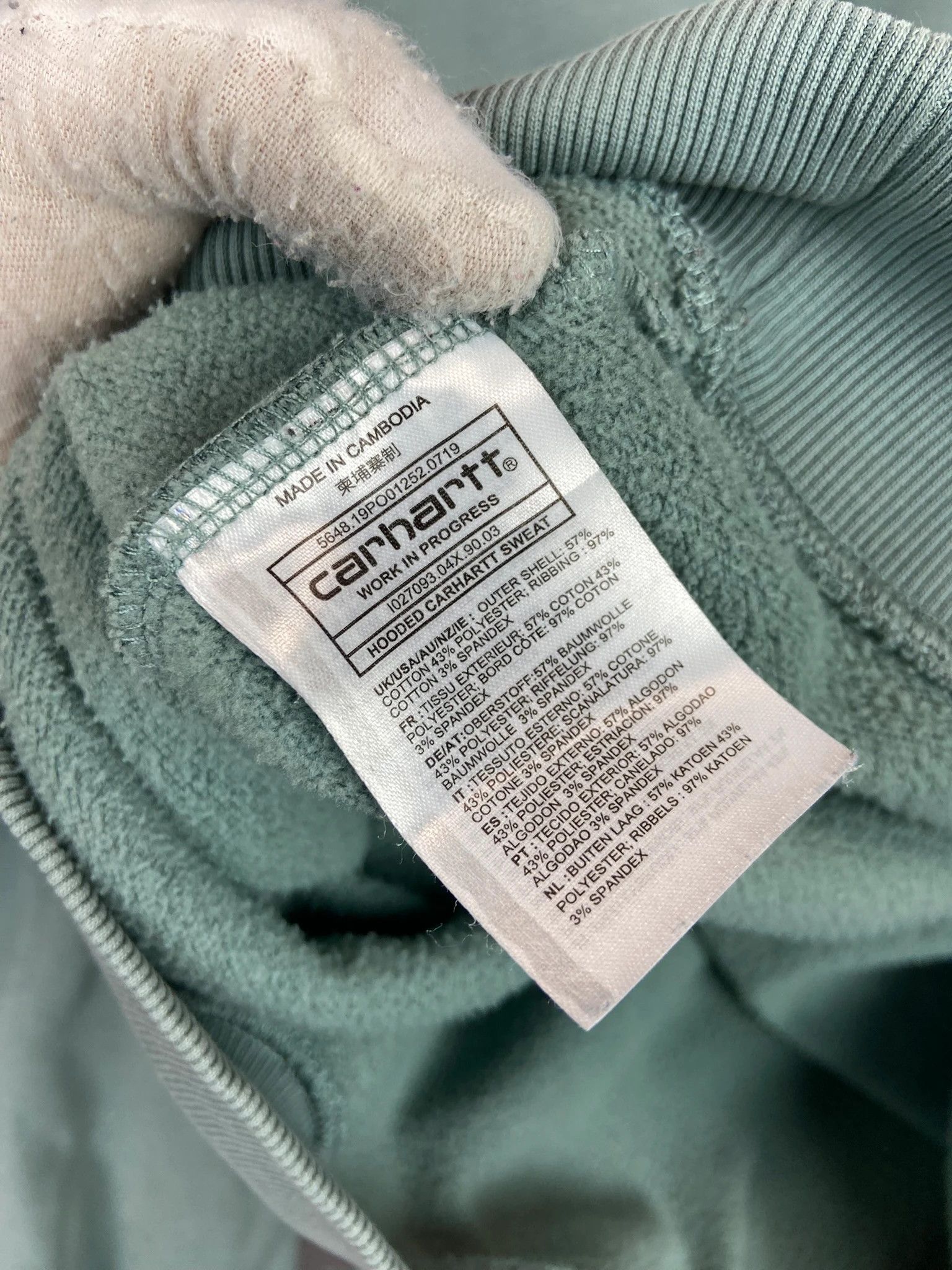 Carhartt Hoodie Carhartt mint green spellout streetwear L Size US L / EU 52-54 / 3 - 6 Thumbnail