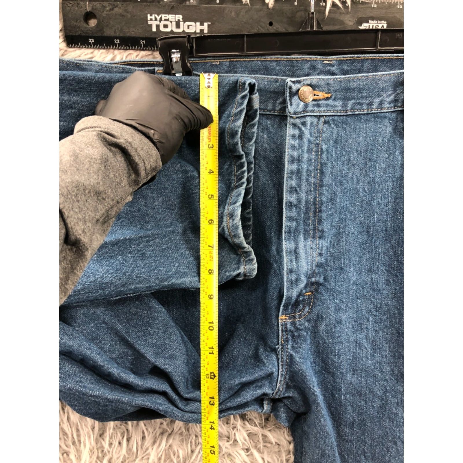 Wrangler Wrangler Jeans 42x30 Regular 5-Pocket Denim Blue Mid Waisted Straight Mens Size US 42 / EU 58 - 4 Thumbnail