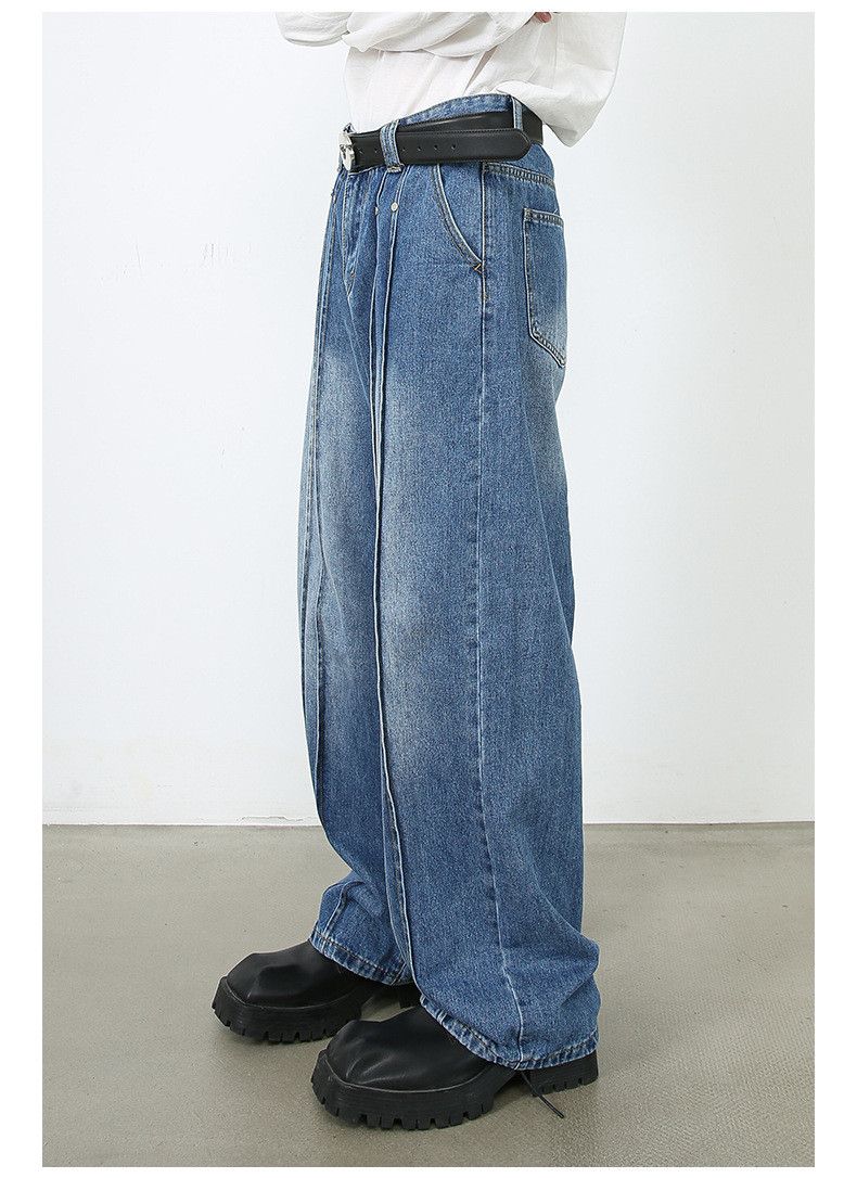 Japanese Brand × Jean Japanese men's loose straight jeans high street wide leg Size US 34 / EU 50 - 4 Thumbnail