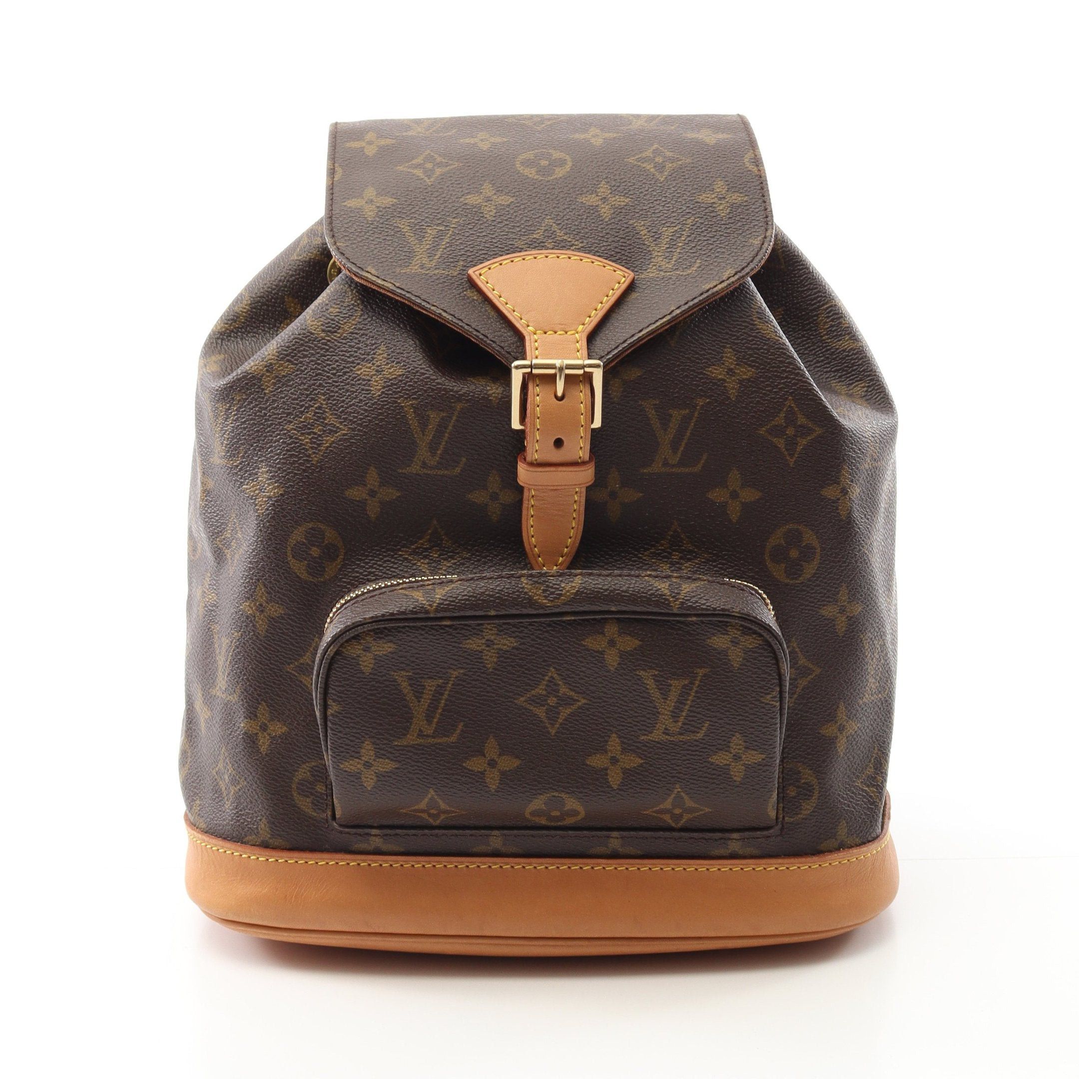 Louis Vuitton Louis Vuitton Montsouris Mm Monogram Backpack Rucksack Leather Brown Size ONE SIZE - 1 Thumbnail
