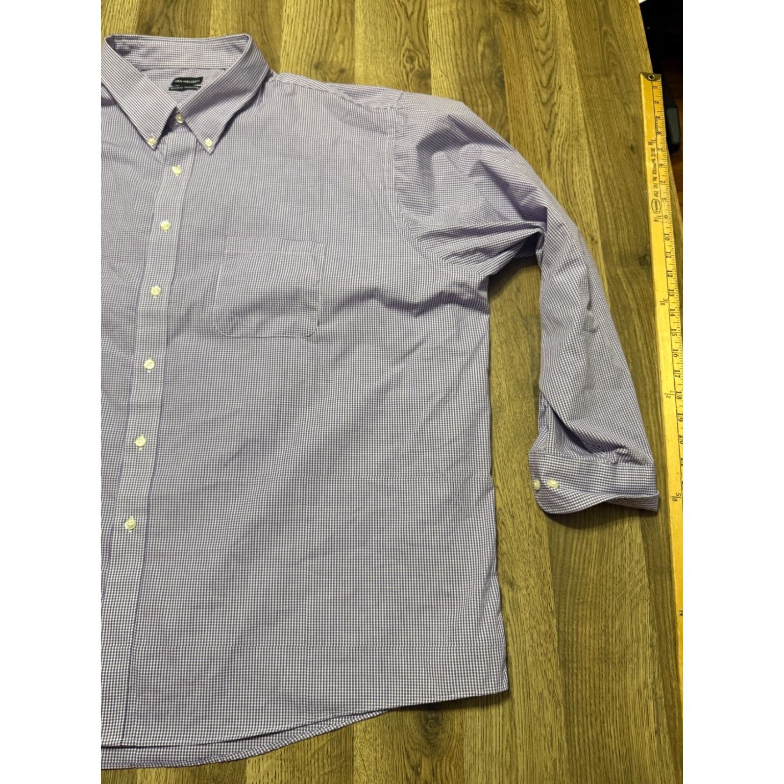 Van Heusen Van Heusen Shirt Mens 19.5-20 36/37 3XL Button Up Purple White Regular Fit Size US XXL / EU 58 / 5 - 4 Thumbnail