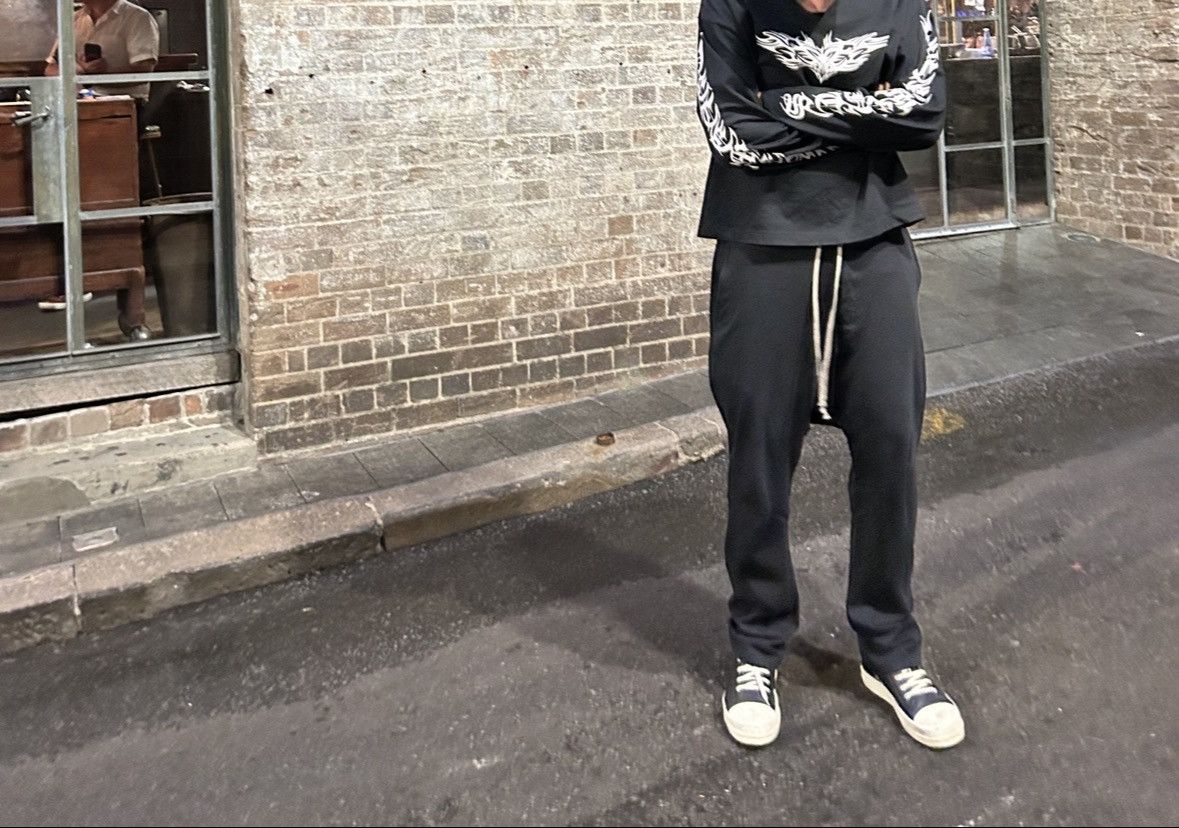 Rick Owens Drkshdw Rick Owens Black Drawstring Pants Size US 36 / EU 52 - 2 Thumbnail
