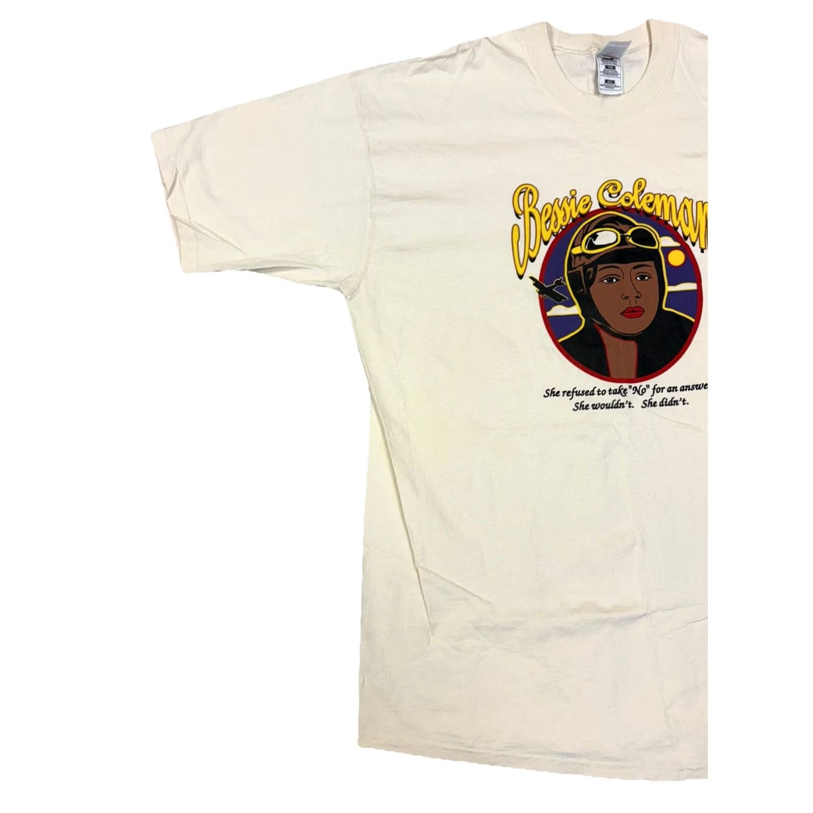 Fruit Of The Loom VINTAGE Fruit of the Loom Bessie Coleman Shirt Beige Aviation XXL Short Sleeve Graphic Tee Cotton Hippy Men/Women Size US XXL / EU 58 / 5 - 3 Thumbnail