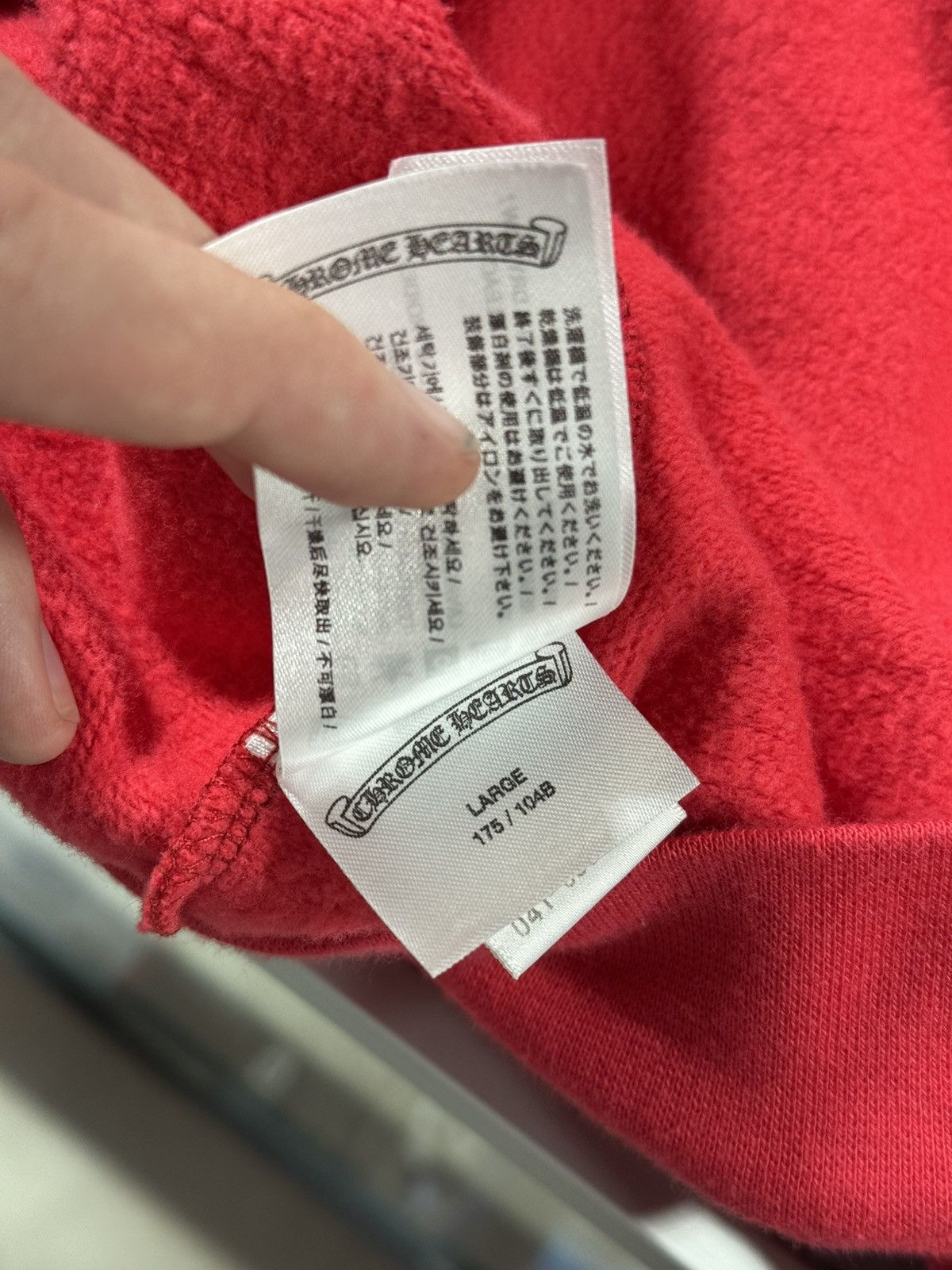 Chrome Hearts Chrome Hearts Red Hoodie Pullover Sz L New Online Release Size US L / EU 52-54 / 3 - 9 Thumbnail
