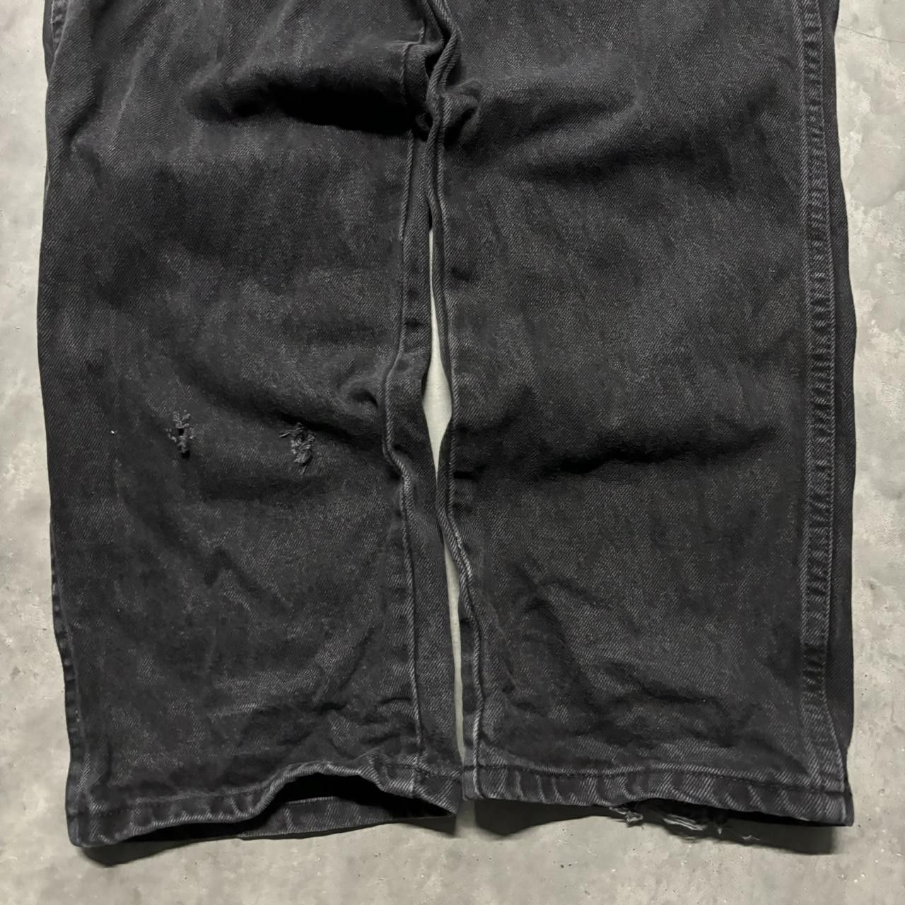 Japanese Brand × Vintage Crazy Vintage Y2K/2000s Grunge Solid Black Essential Denim Jeans! Size US 35 - 6 Thumbnail