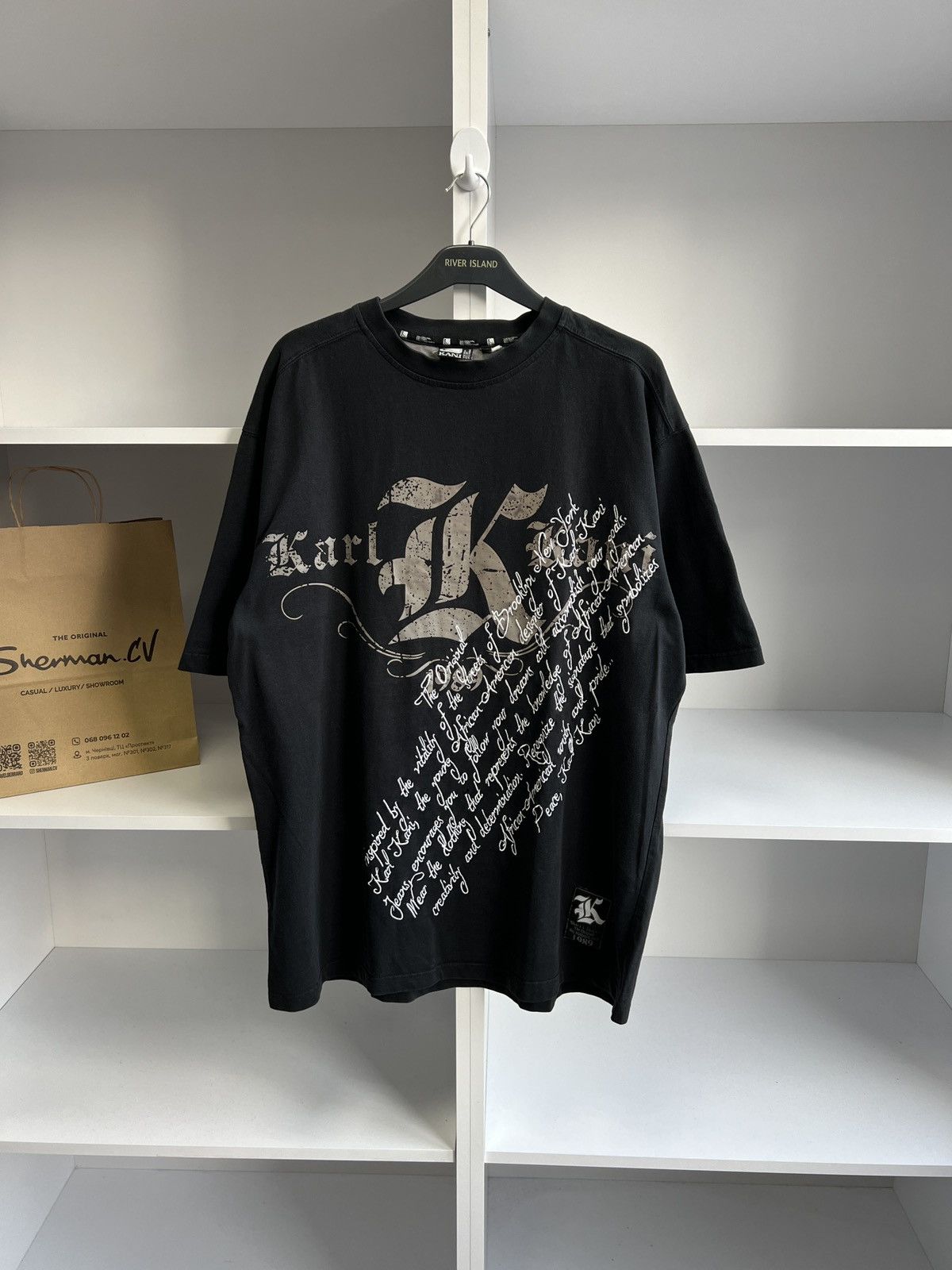 Karl Kani × Vintage Vintage Karl Kani Overprinted Rap Style 90s Tee Size US XL / EU 56 / 4 - 1 Thumbnail
