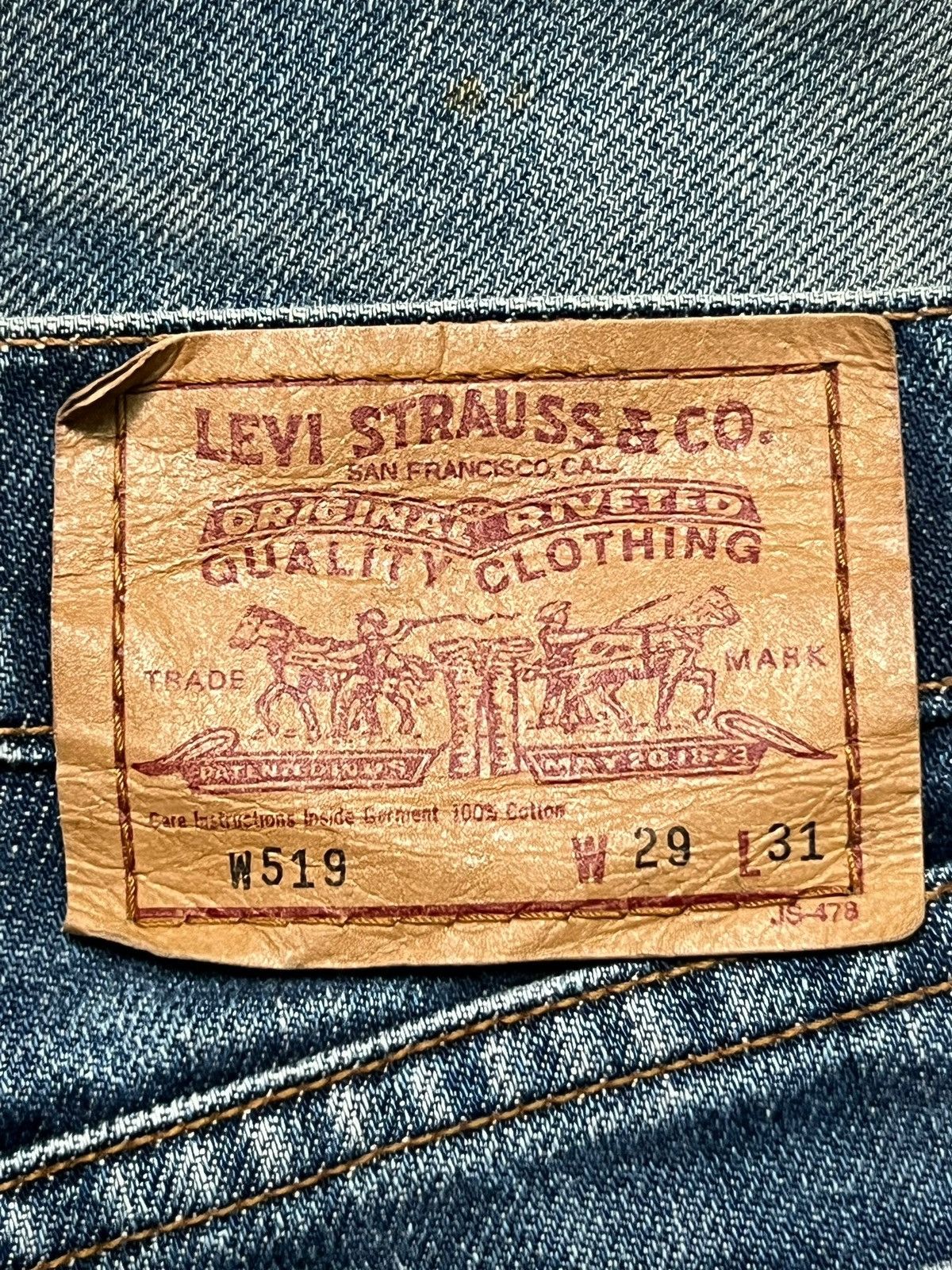 Levi's Vintage 90s Levi’s W519 Japan - Faded Rusty Wash Jeans Size 26" / US 2 / IT 38 - 12 Thumbnail