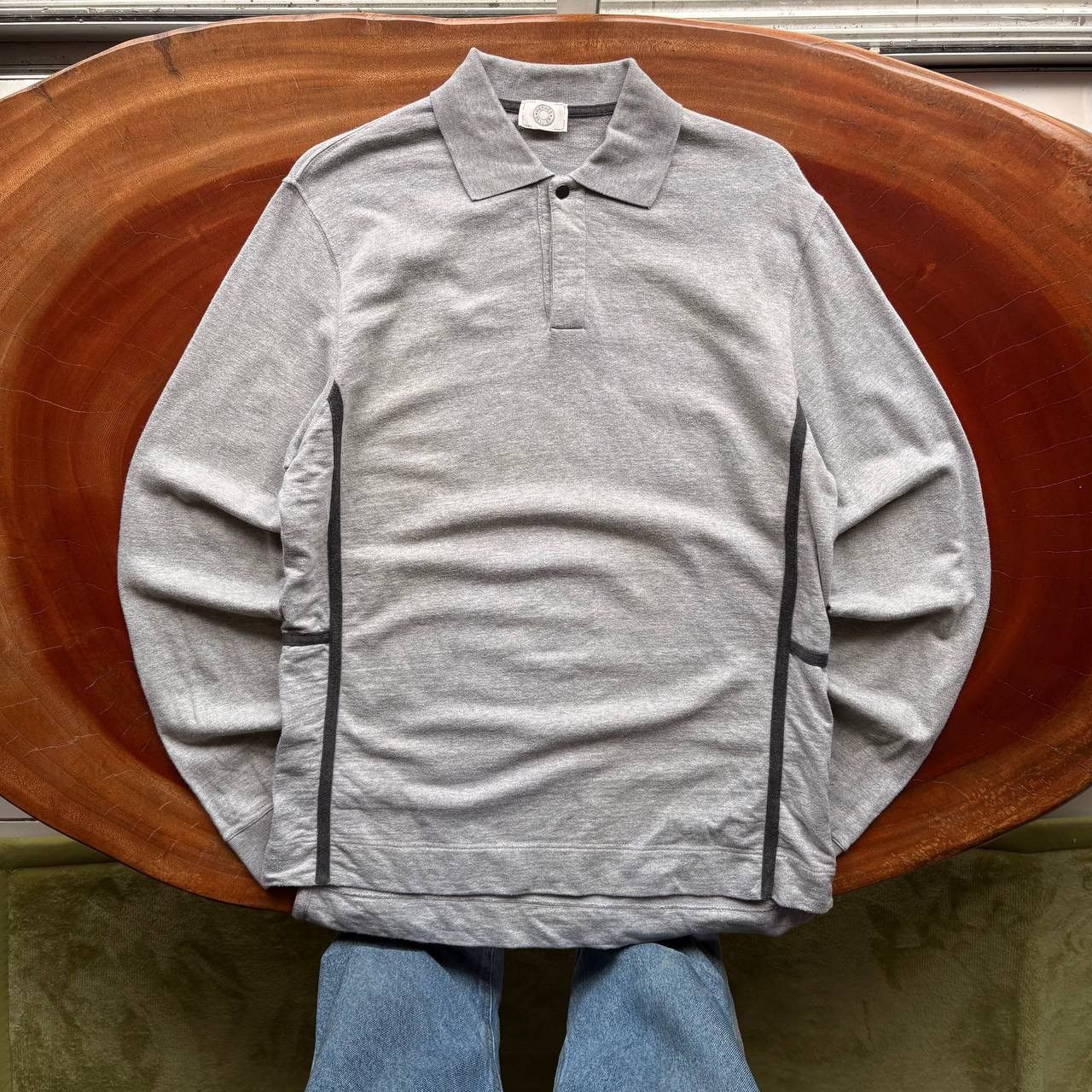 Hermes Hermes Sellier Side ( H ) Longsleeve Grey Polo Shirt Size US L / EU 52-54 / 3 - 1 Thumbnail