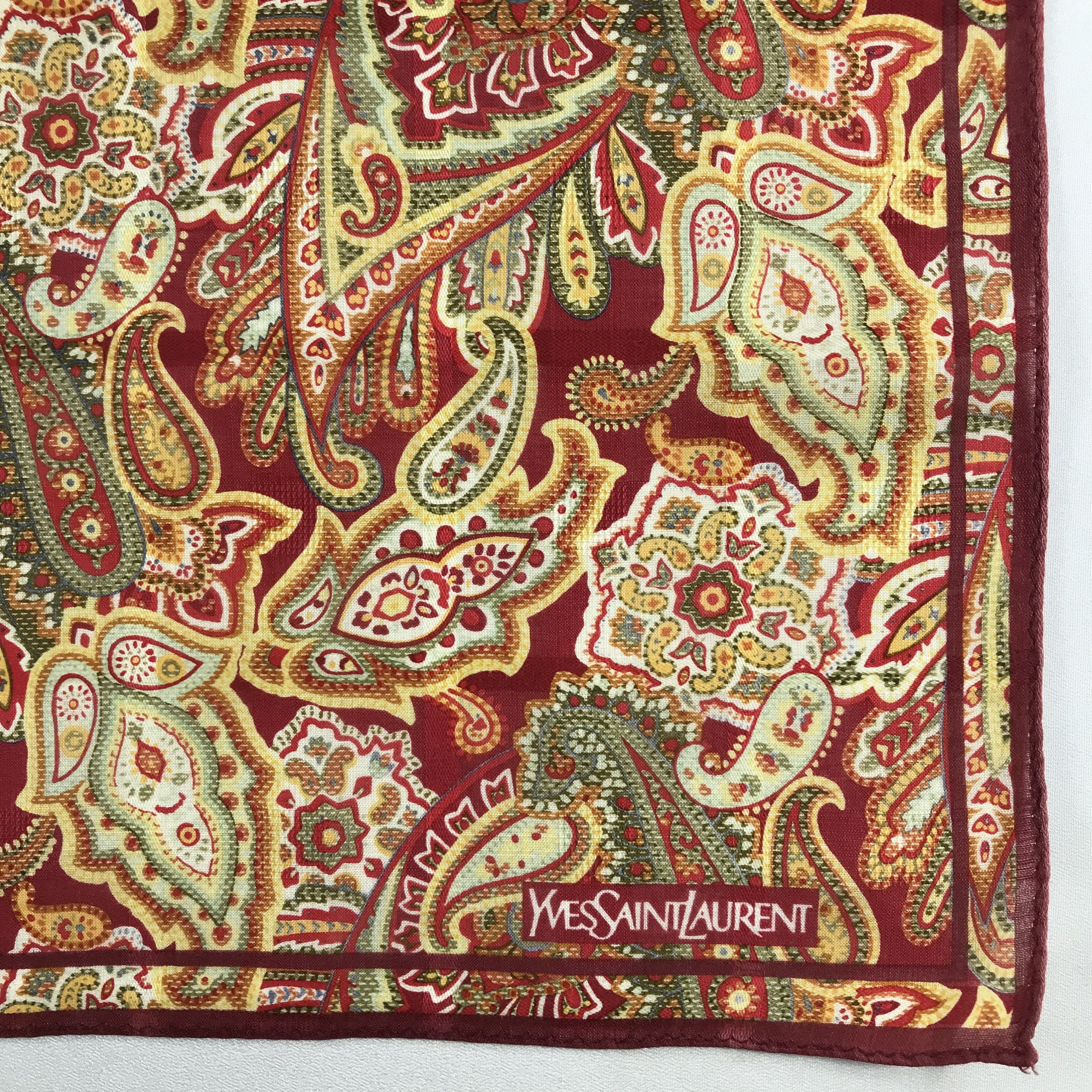 Yves Saint Laurent Yves Saint Laurent Handkerchief / Bandana / Neckerchief C813 Size ONE SIZE - 5 Thumbnail
