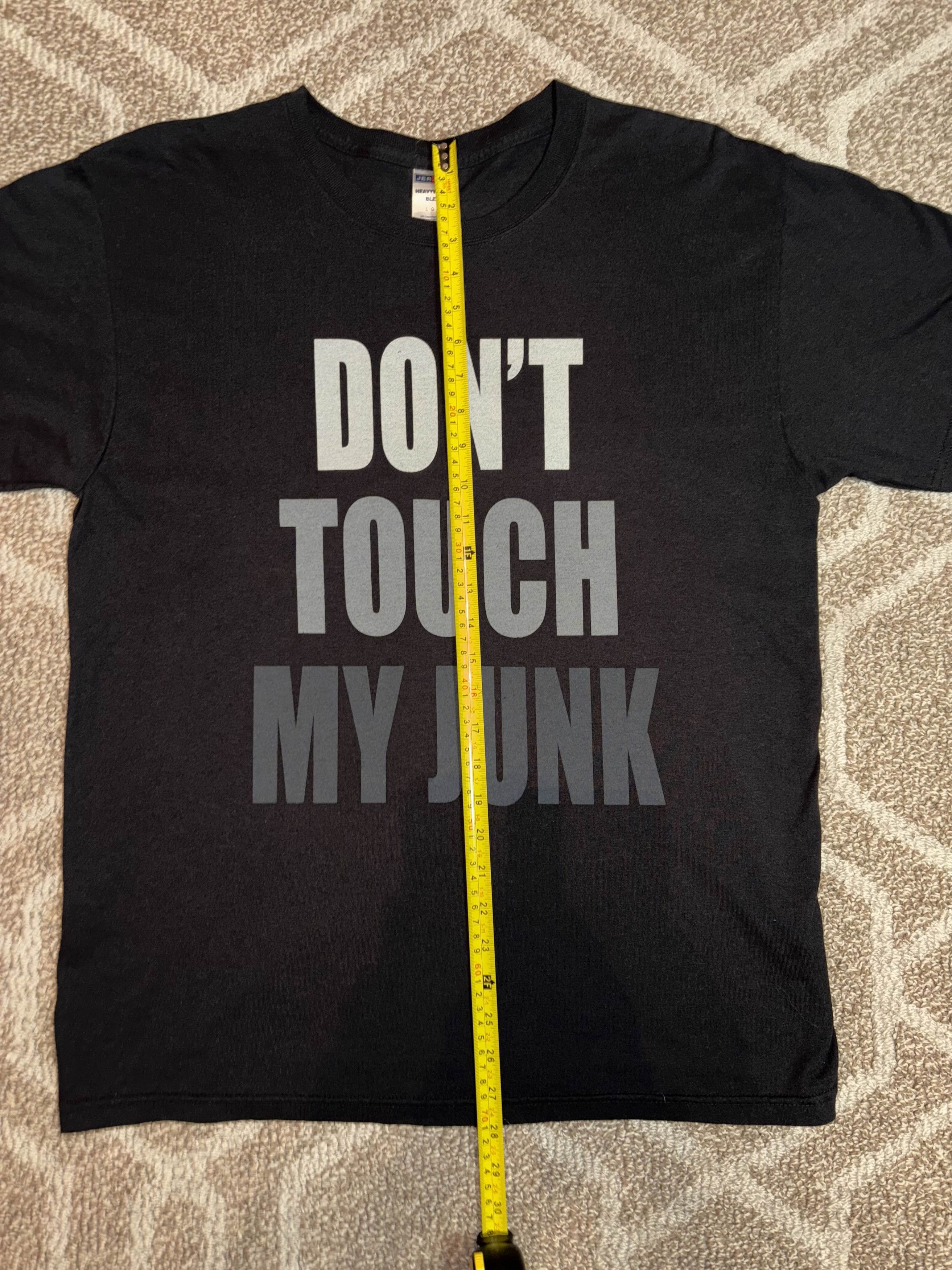 Vintage Y2K Don't Touch My Junk Text Shirt Size US L / EU 52-54 / 3 - 4 Thumbnail