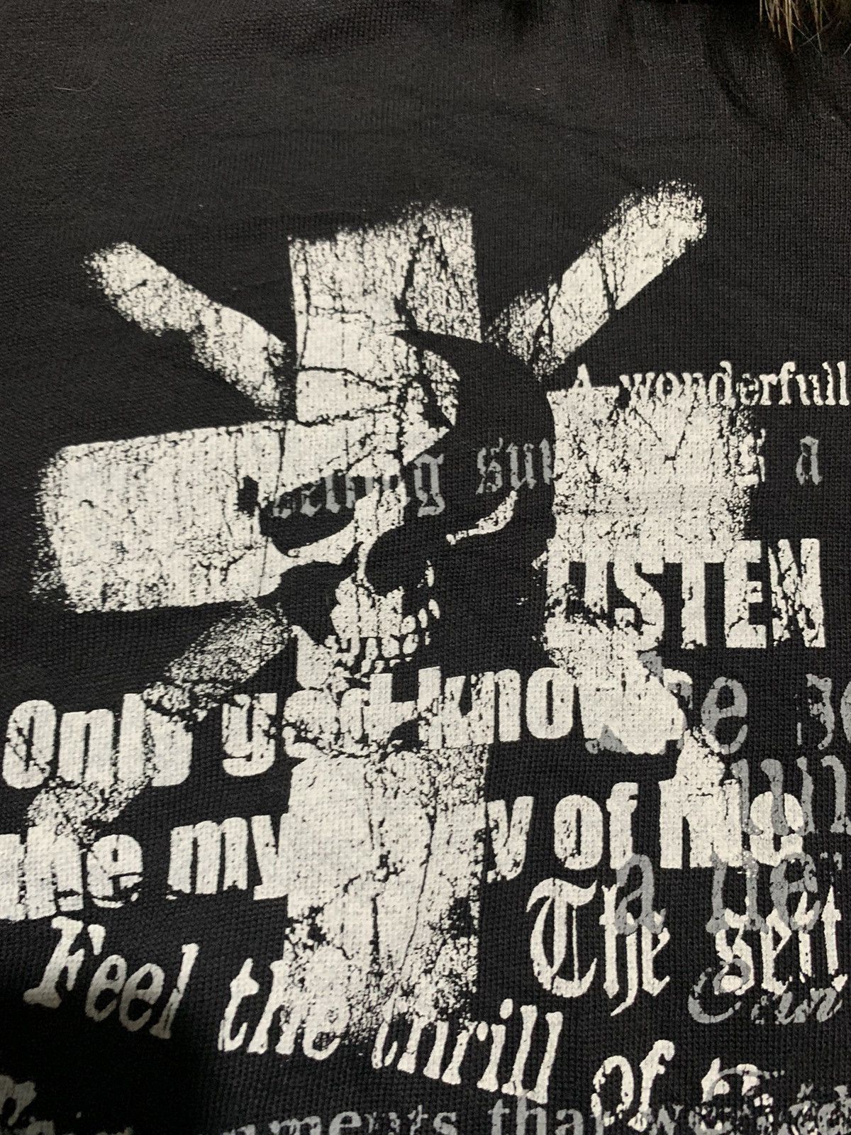 If Six Was Nine Bay Leaf poem skulls cross punk fur hoodie pullover Size US XL / EU 56 / 4 - 5 Thumbnail