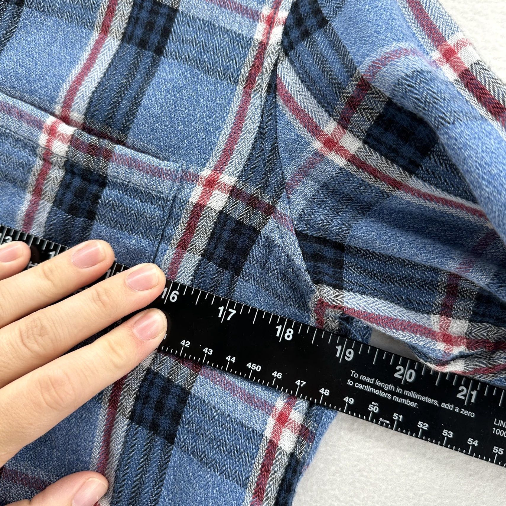 Madewell Madewell Flannel Shirt Womens XS Blue Plaid Button Front Cotton Long Sleeve Size XS / US 0-2 / IT 36-38 - 7 Thumbnail