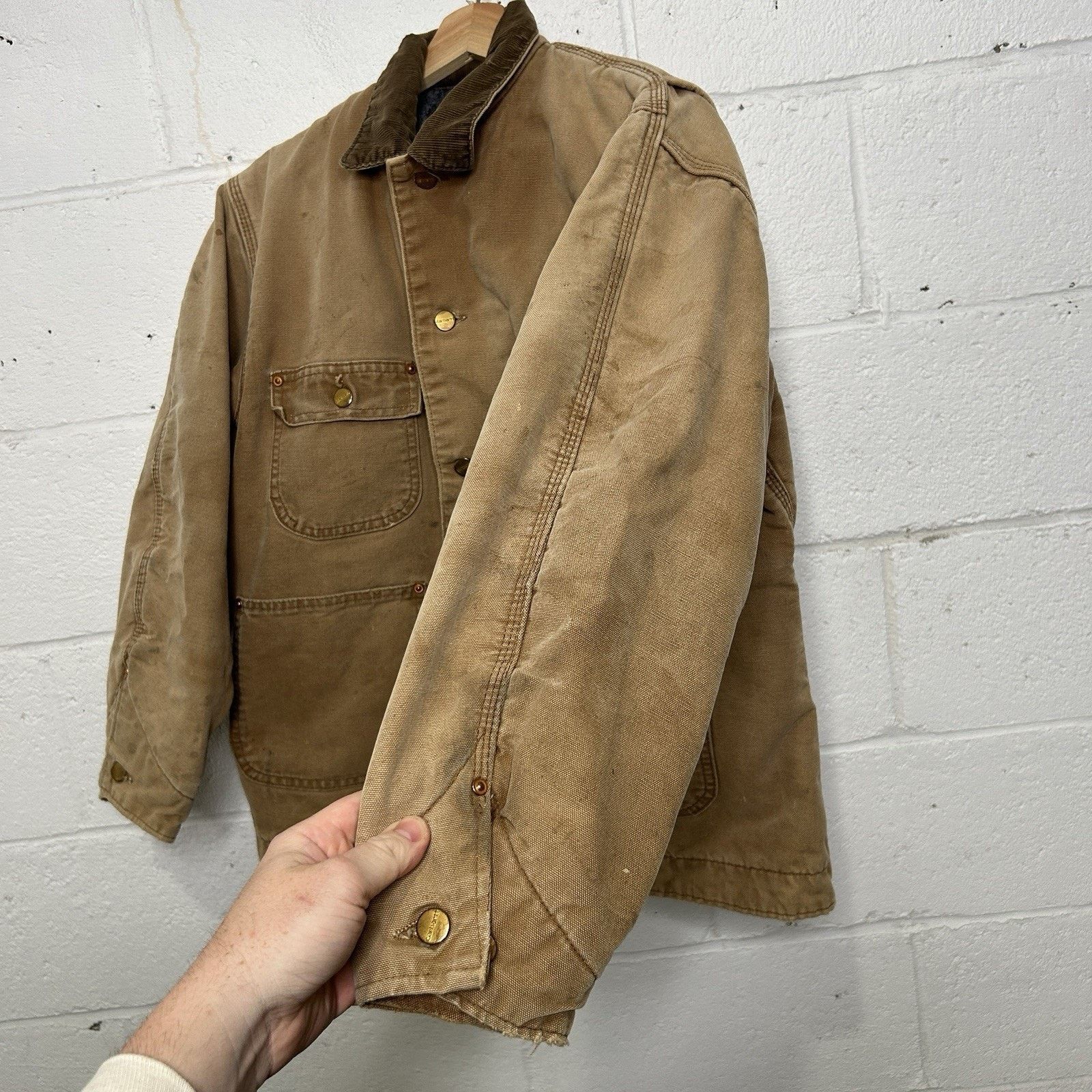Carhartt Vintage 1970s Carhartt Blanket-Lined Chore Coat “Tan” Size US M / EU 48-50 / 2 - 9 Thumbnail
