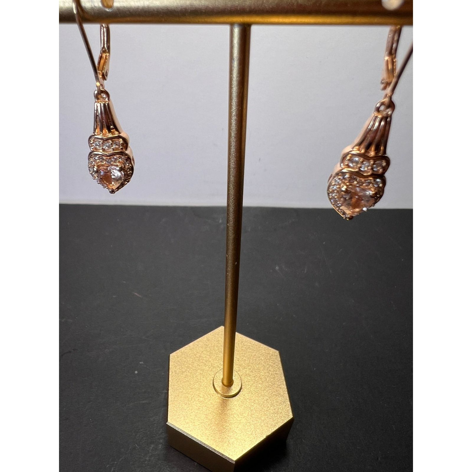 Other Morganite and Zircon rose gold over sterling silver earrings Size ONE SIZE - 6 Thumbnail
