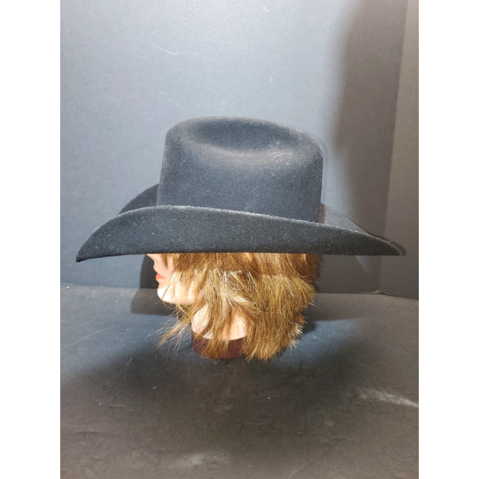 Vintage VINTAGE Larry Mahan’s Signature 3X Premium Beaver Cowboy Western Hat Size 7 Aged Black Mens Size ONE SIZE - 5 Thumbnail