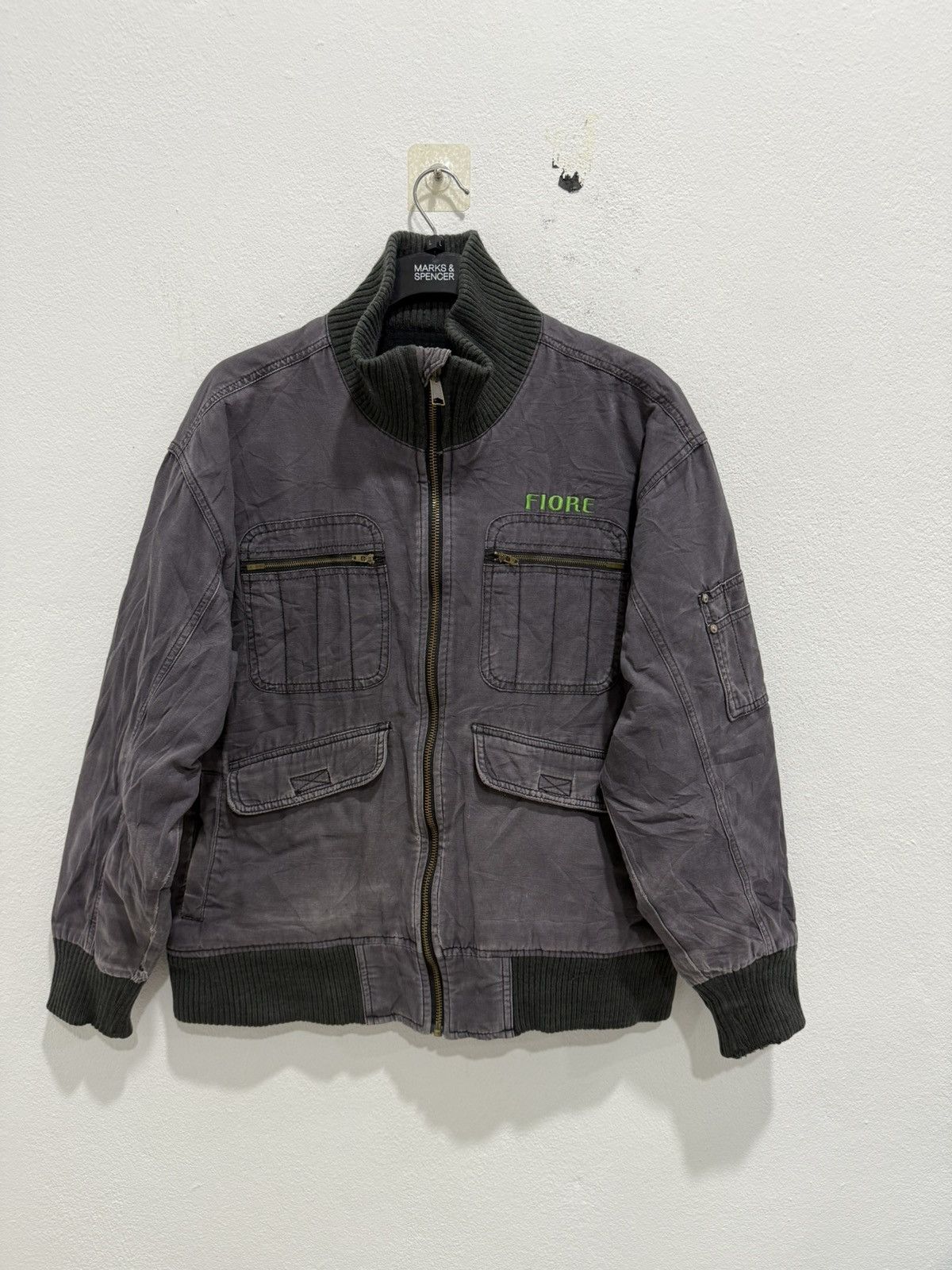 Japanese Brand Vintage Mitsubishi Fiore Jacket Multi Pocket Jawin Japan Size US L / EU 52-54 / 3 - 1 Thumbnail