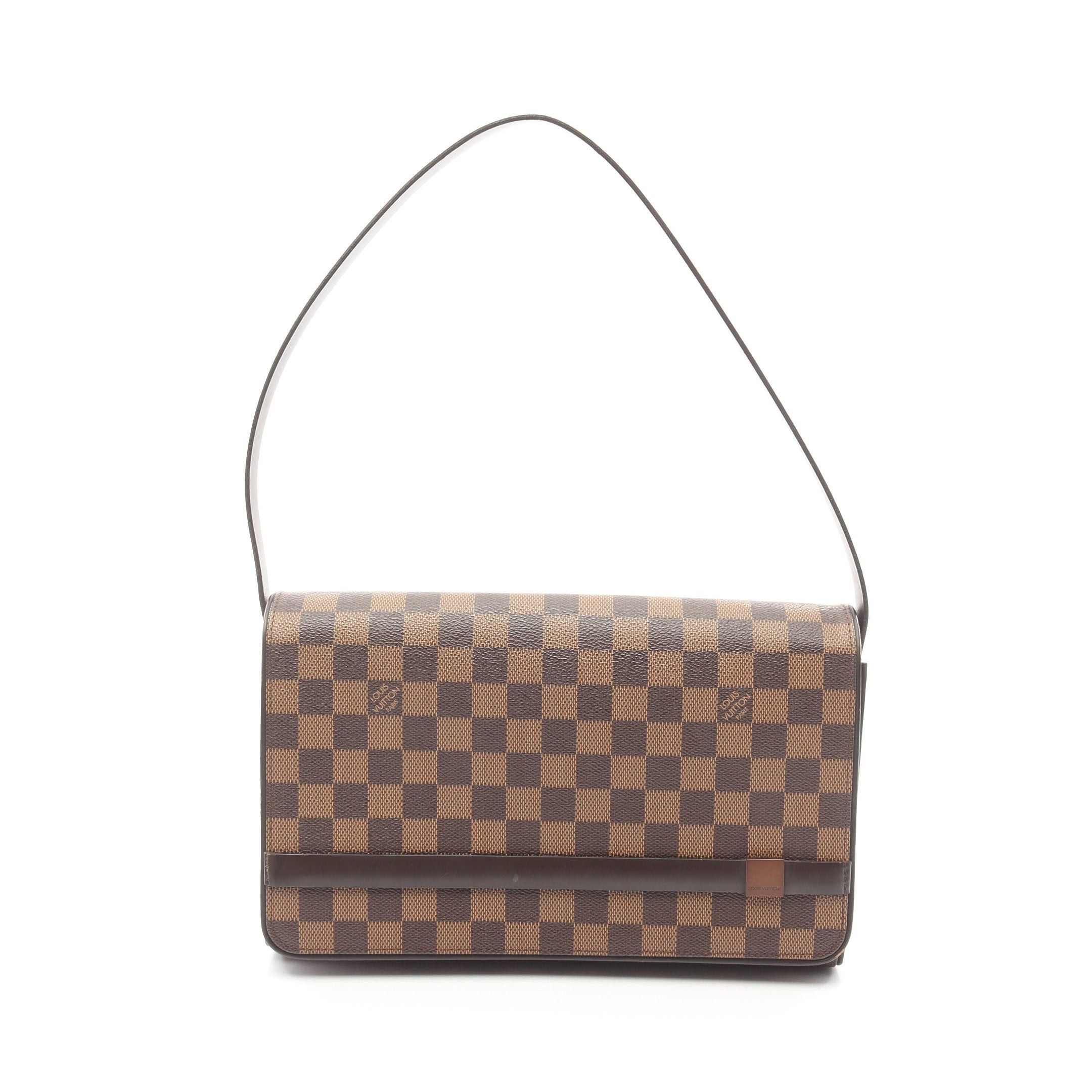 Louis Vuitton Tribeca Ron Damier Ebene Shoulder Bag Leather Brown, Women's