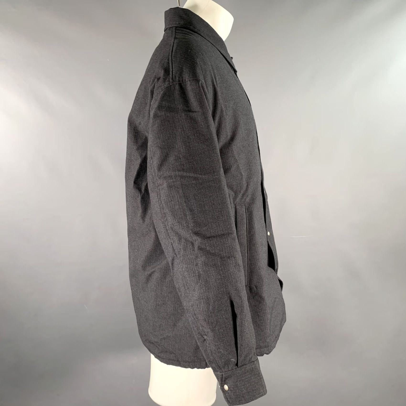 Visvim VISVIM Size M Grey Charcoal Stripe Wool Linen Silk Down Filled Jacket Mens Size US M / EU 48-50 / 2 - 3 Thumbnail